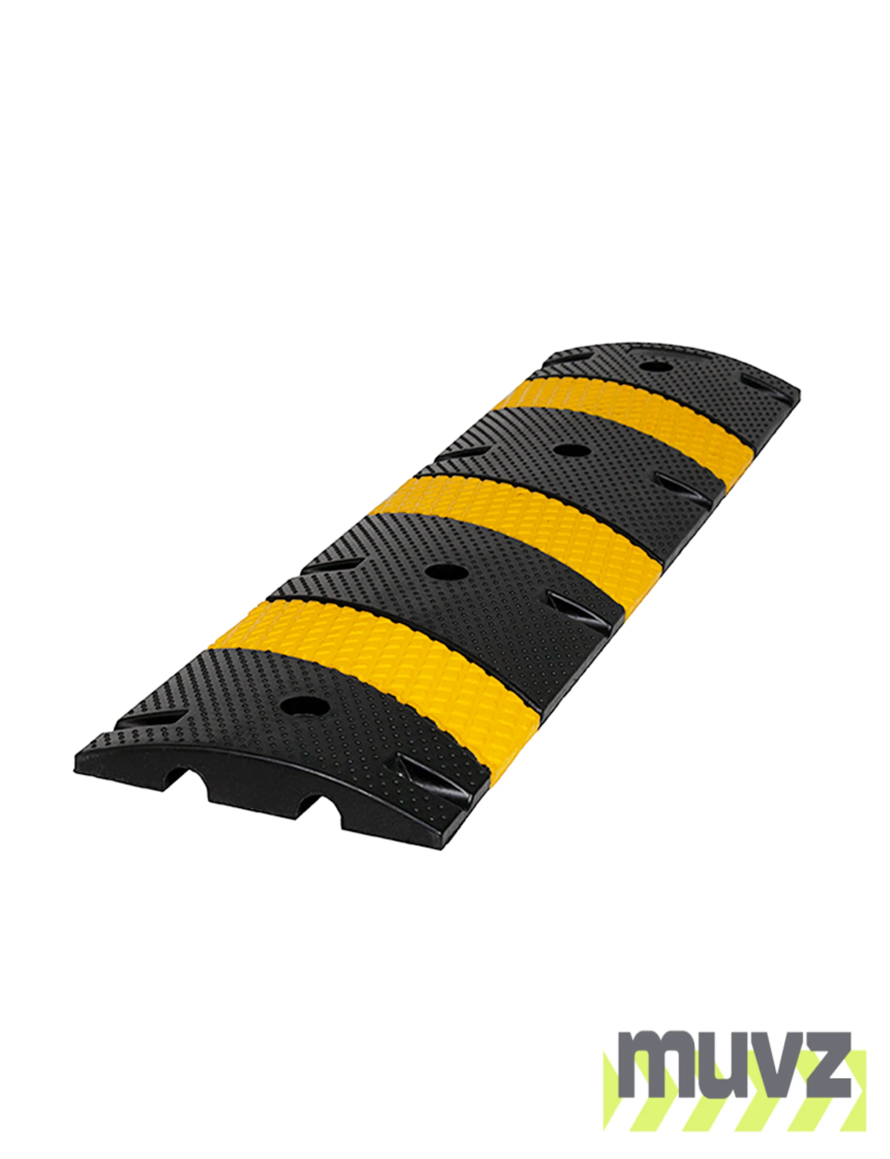 4\u0027 Economy Rubber Speed Bump with Four (4) 14\" Rebar Spikes