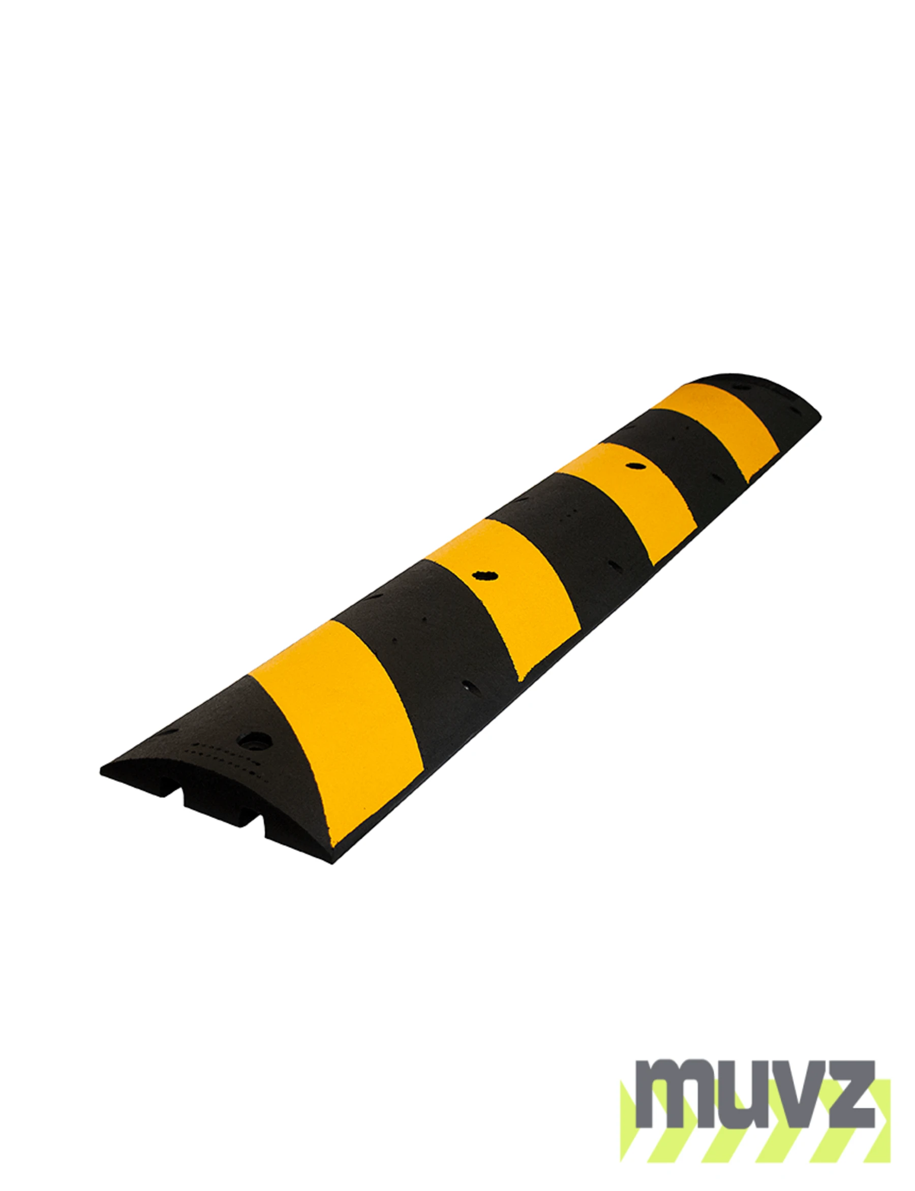 6\u0027 Recycled Rubber Speed Bump w/3\" Red-Head LDT\u0027s for Concrete