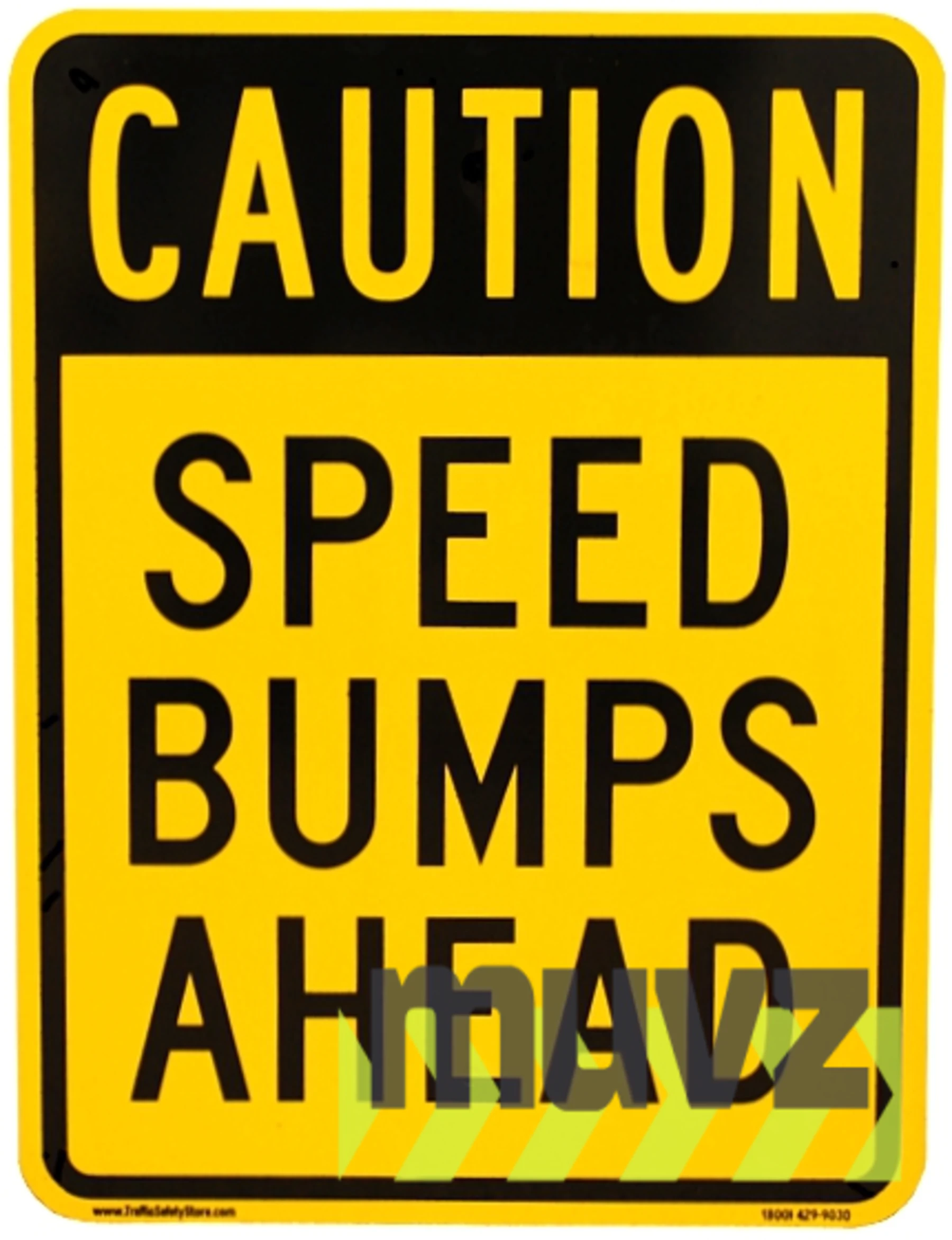18\" x 24\", EG Reflective, \"Caution Speed Bumps Ahead\" Sign