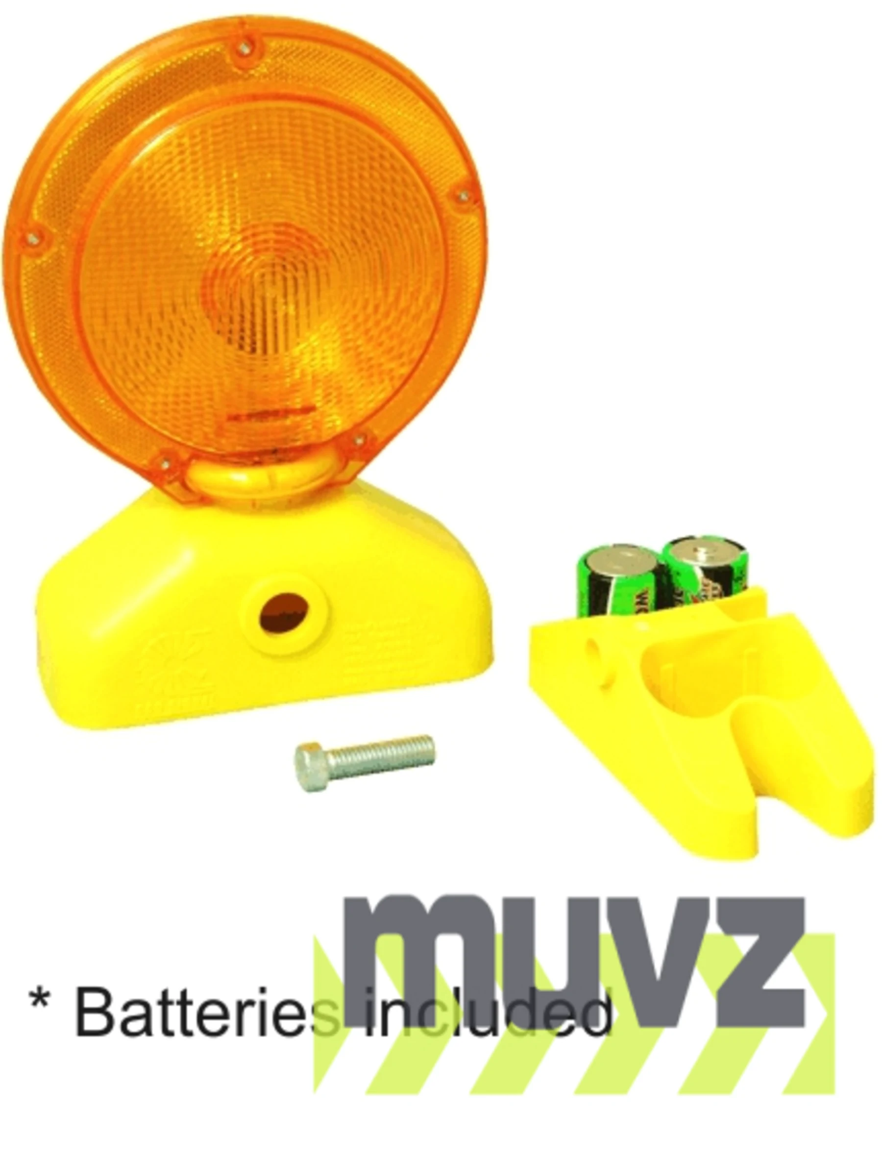 Solar Assist D-Cell Barricade Light with Two (2) D-Cell Batteries