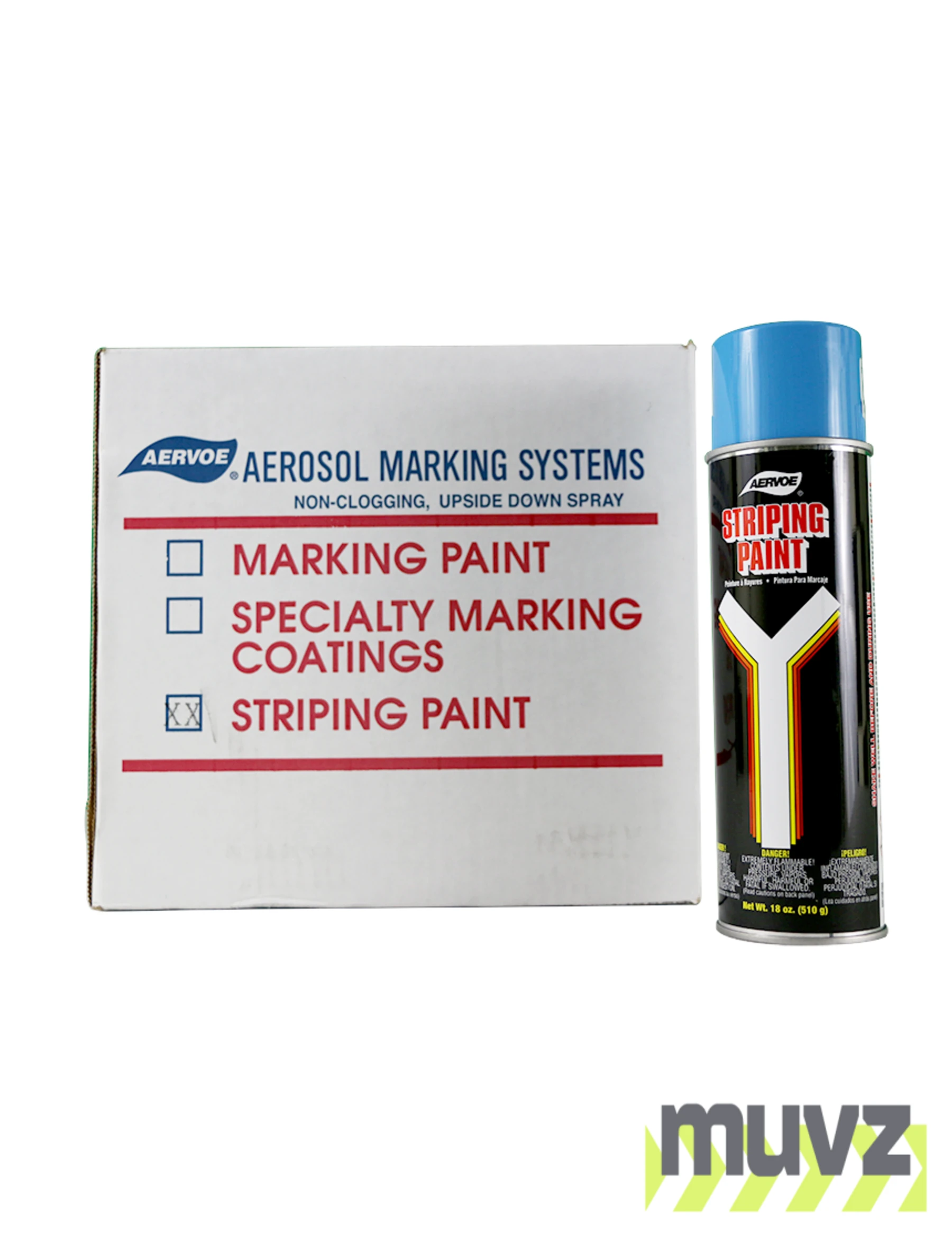 Blue Solvent Based, Striping Paint (Case of 12)