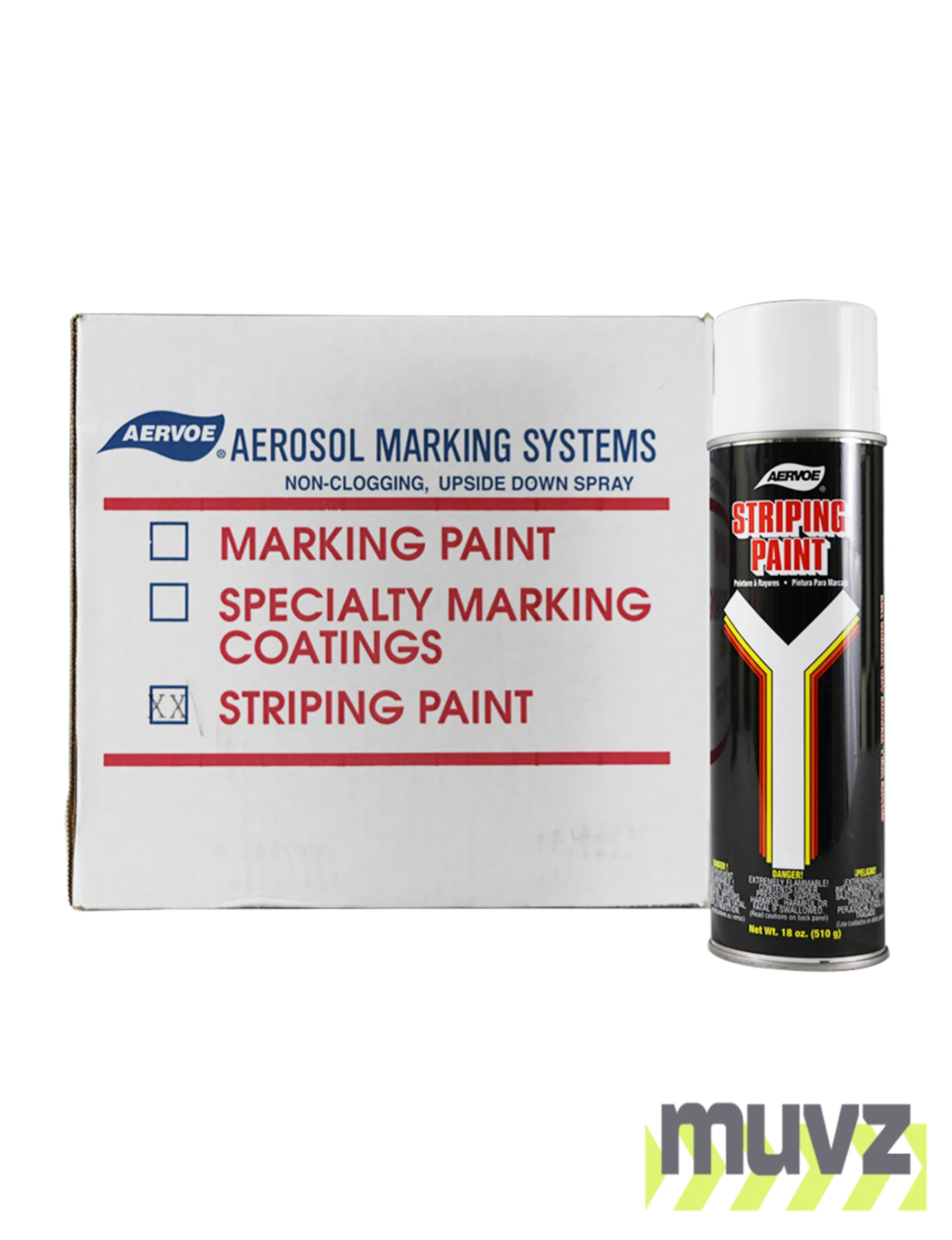 White Solvent Based, Striping Paint (Case of 12)