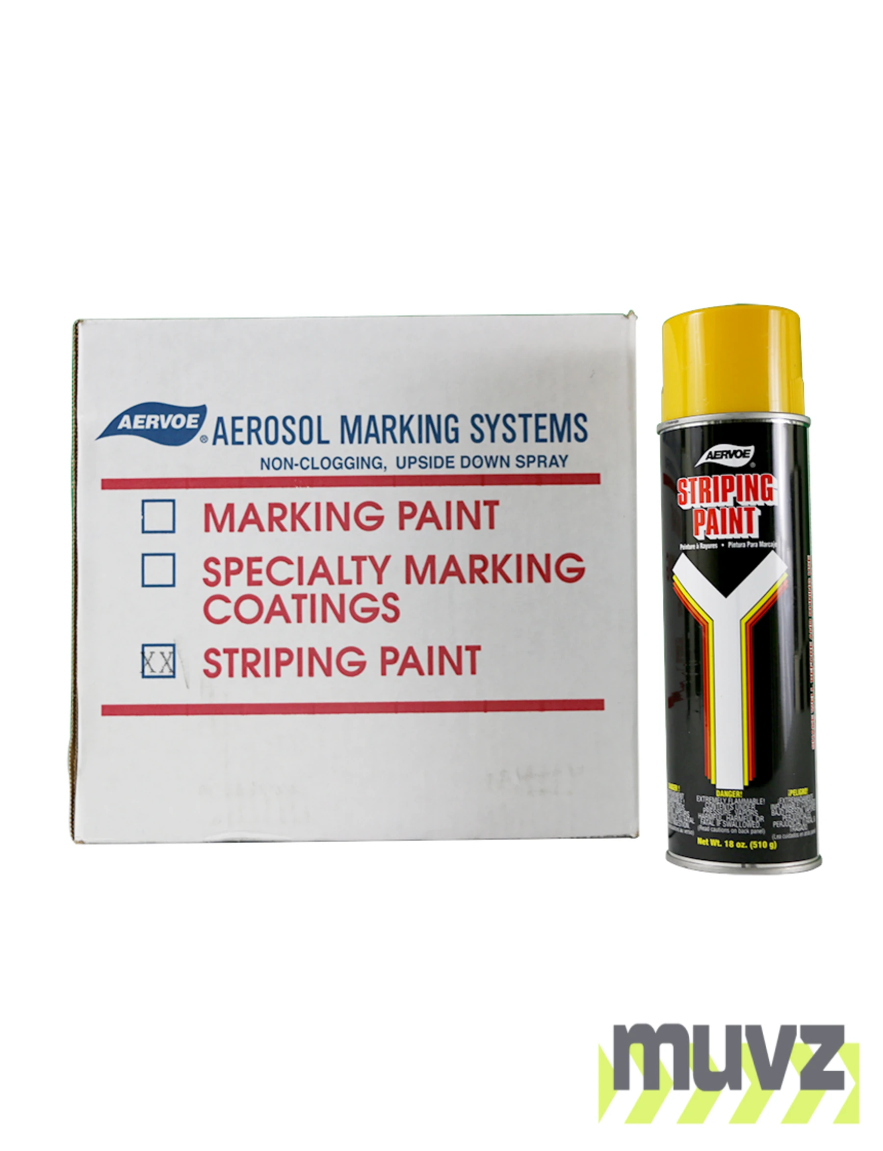 Yellow Solvent Based, Striping Paint (Case of 12)