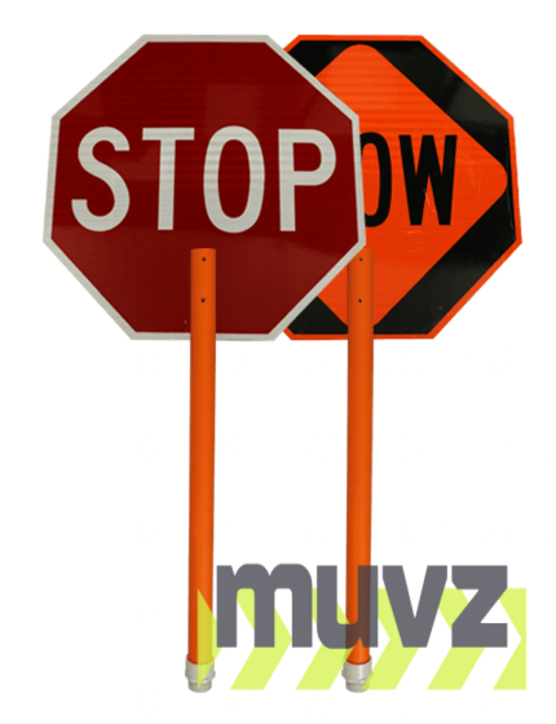 24\" High Intensity (HI) ABS Plastic \"Stop/Slow\" Paddle Sign