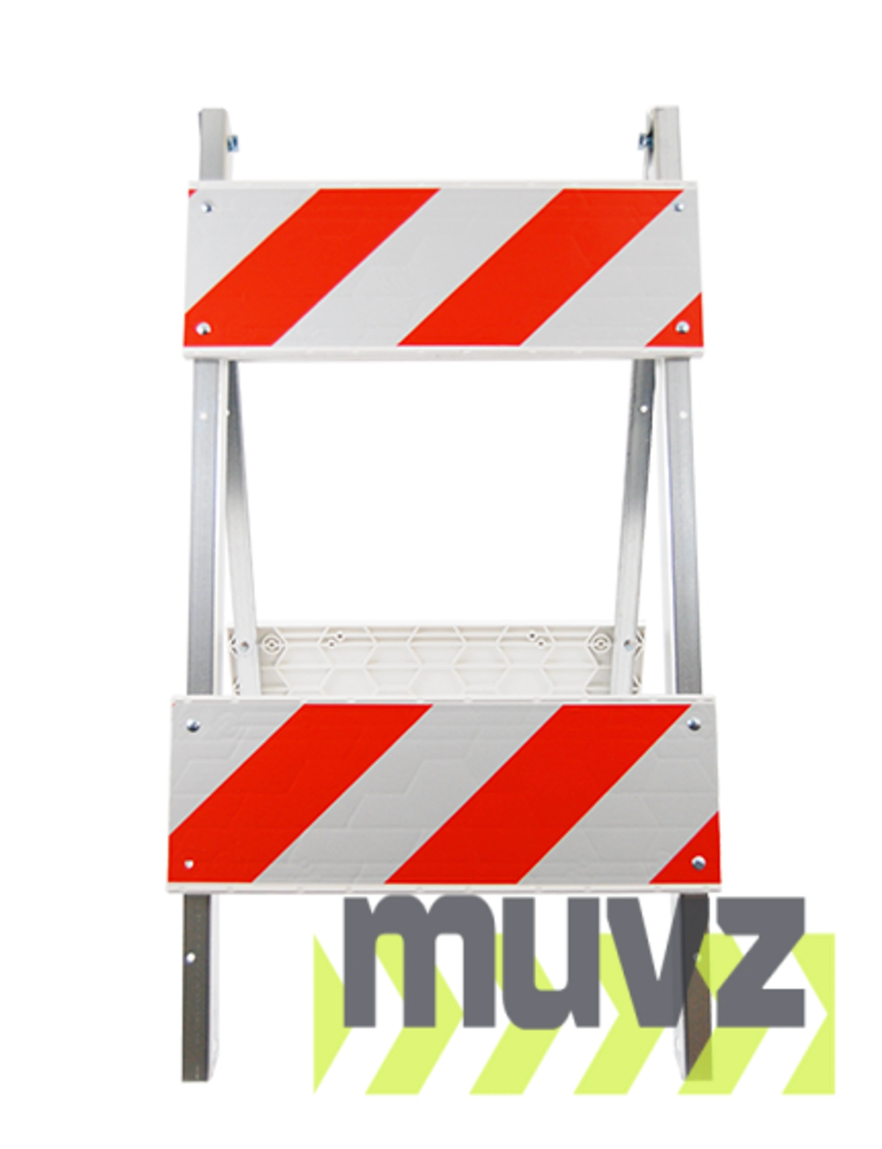 Economy+ Type II Barricade with Steel Legs, Plastic Panels \u0026 HI Reflective Sheeting