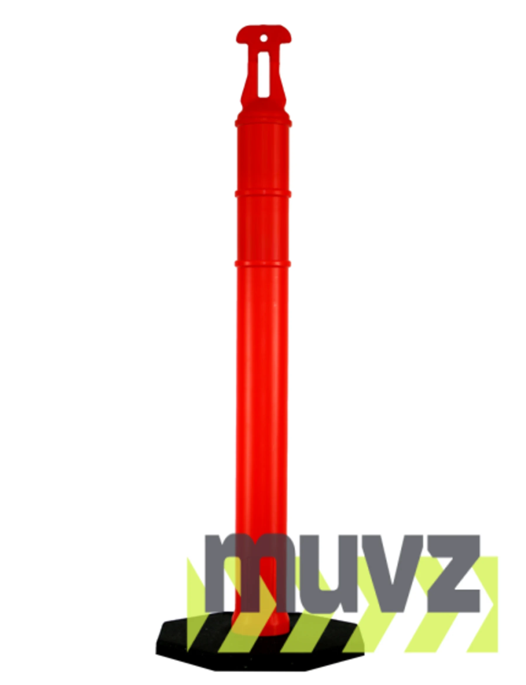 42\" ORANGE Arrow-Top Tube with 12 Lb. Base