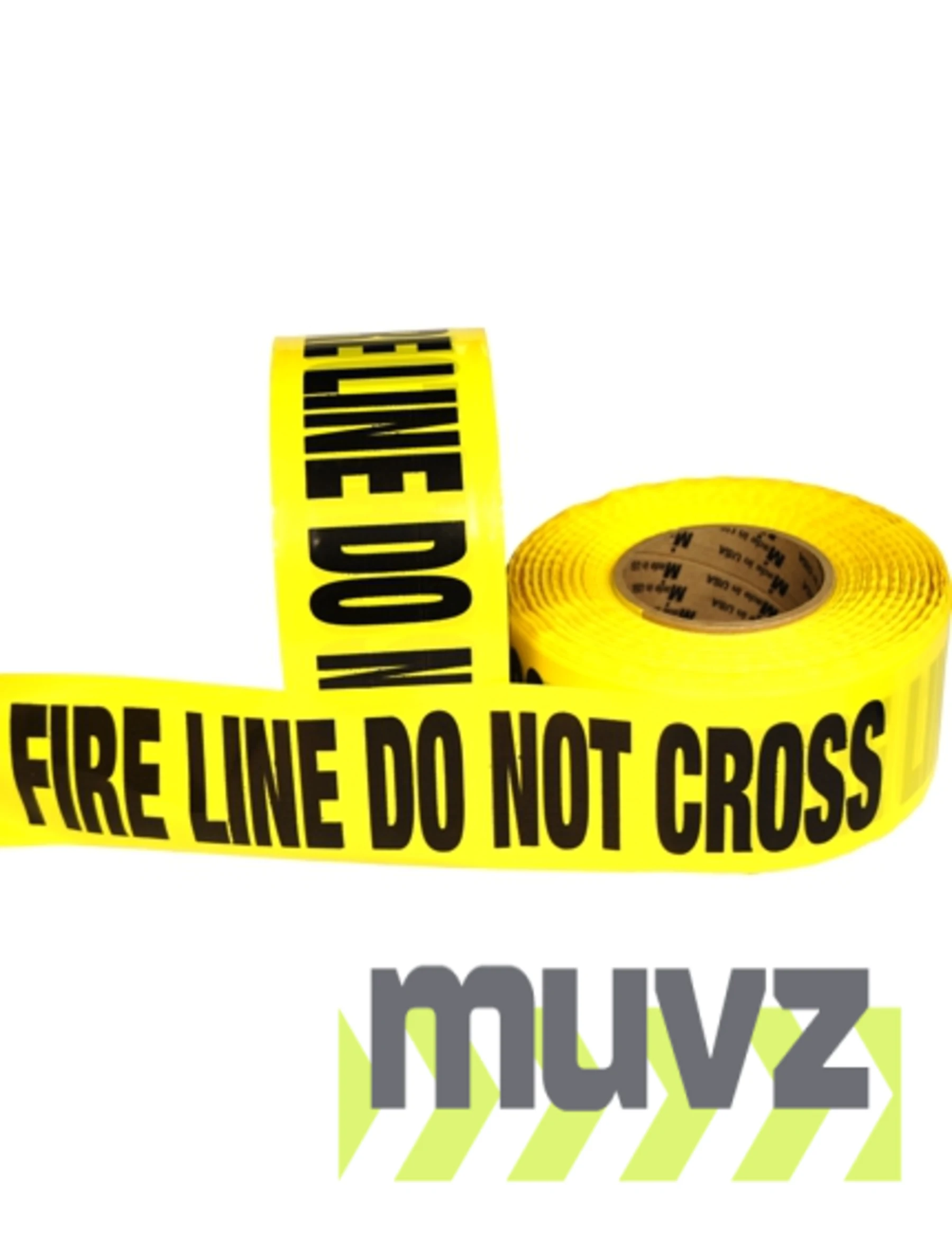 3\" x 1000\u0027 Yellow, Barrier Tape \"FIRE LINE DO NOT CROSS\"