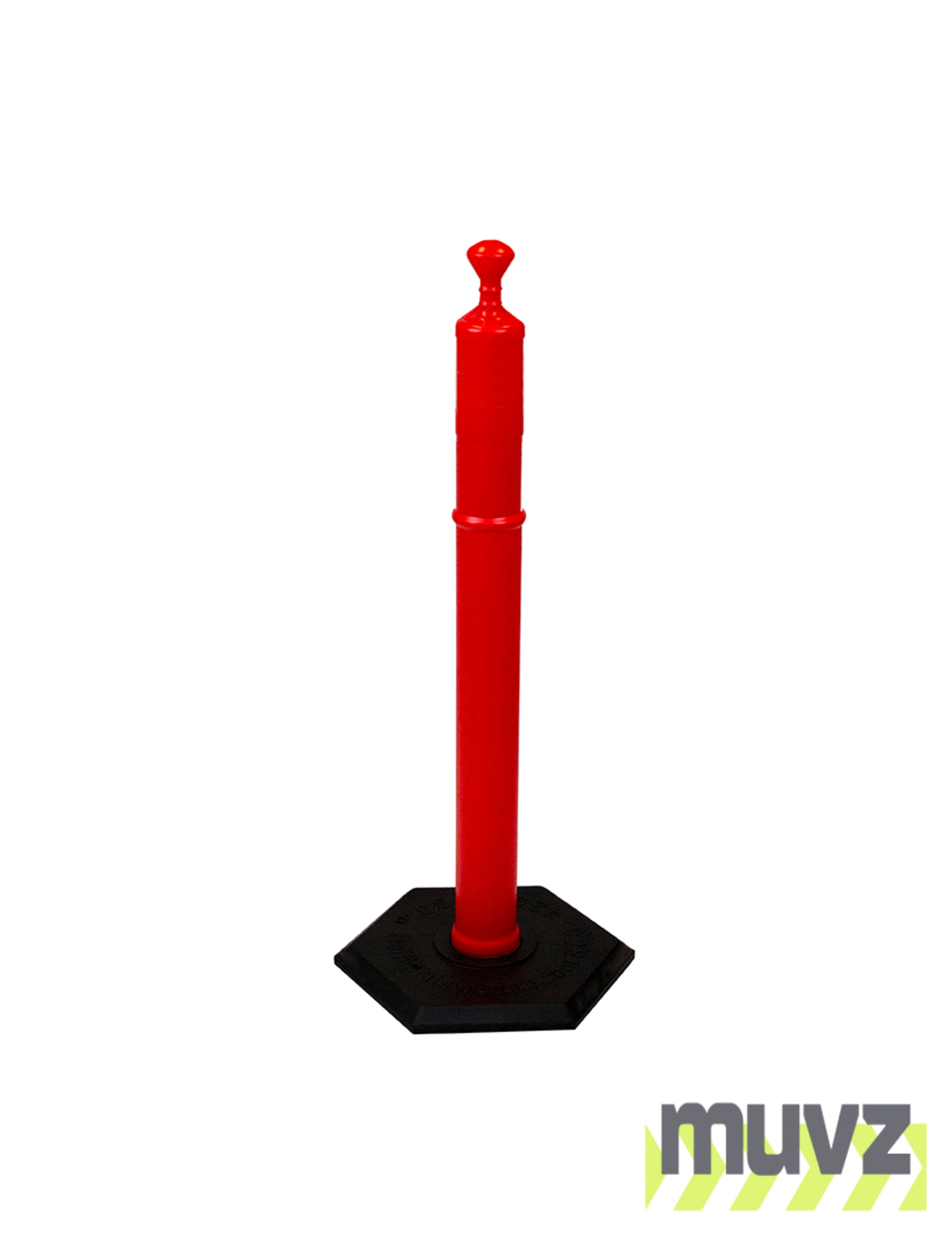 42\" ORANGE Grabber Tube with 18 Lb. Rubber Base