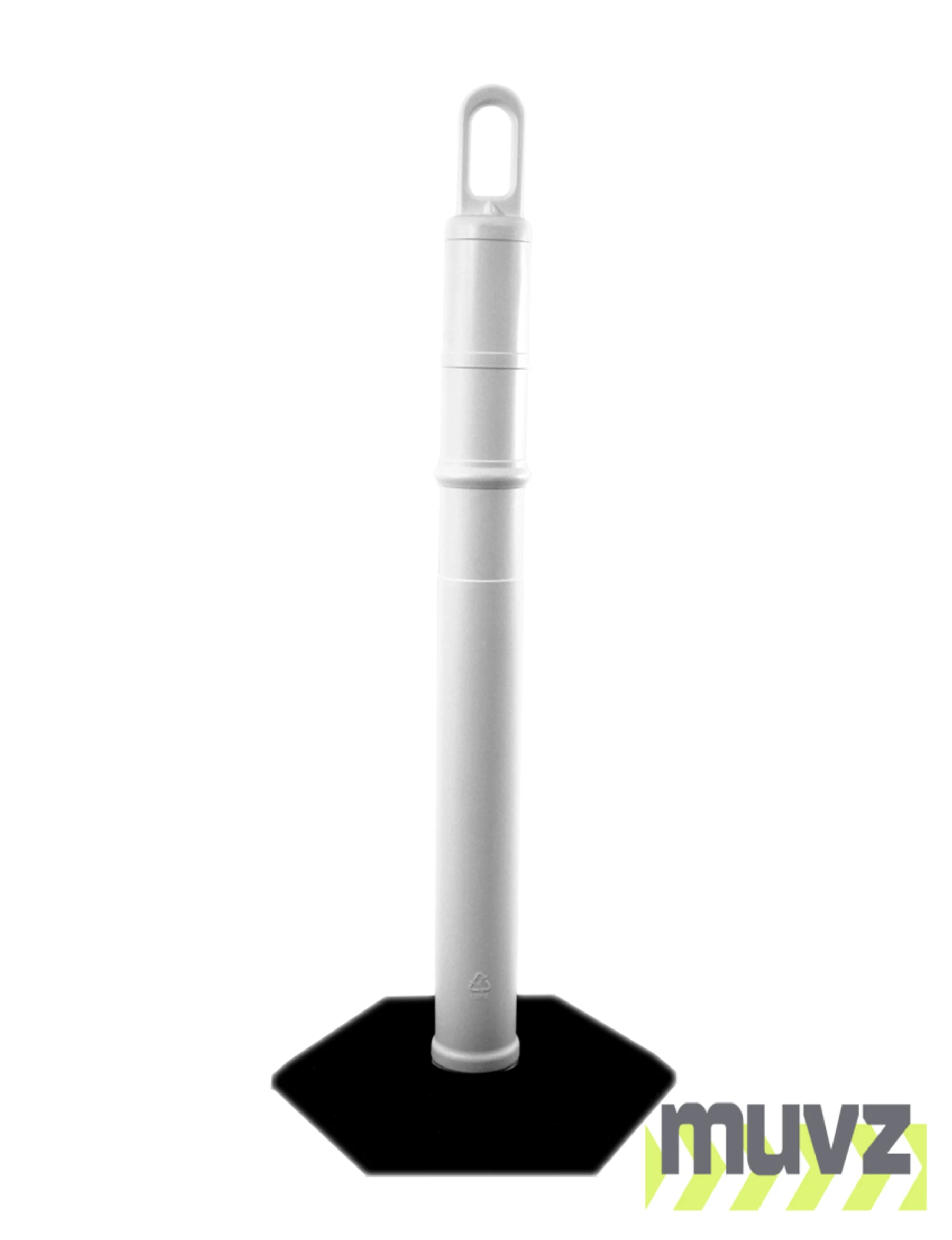 42\" WHITE Looper Tube with 8 Lb. Base