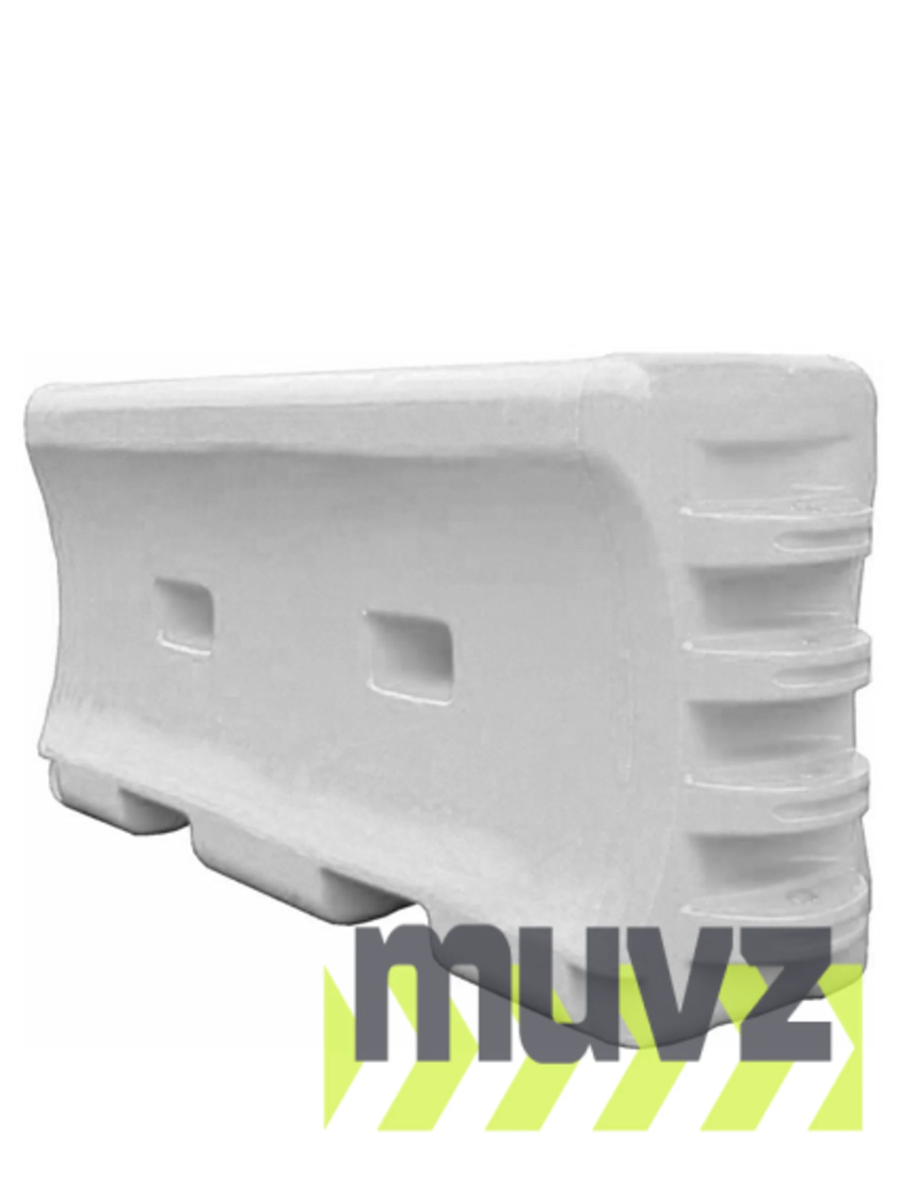72\"L x 32\"H x 18\"W WHITE TrafFix Water-Wall Water-Filled Barrier