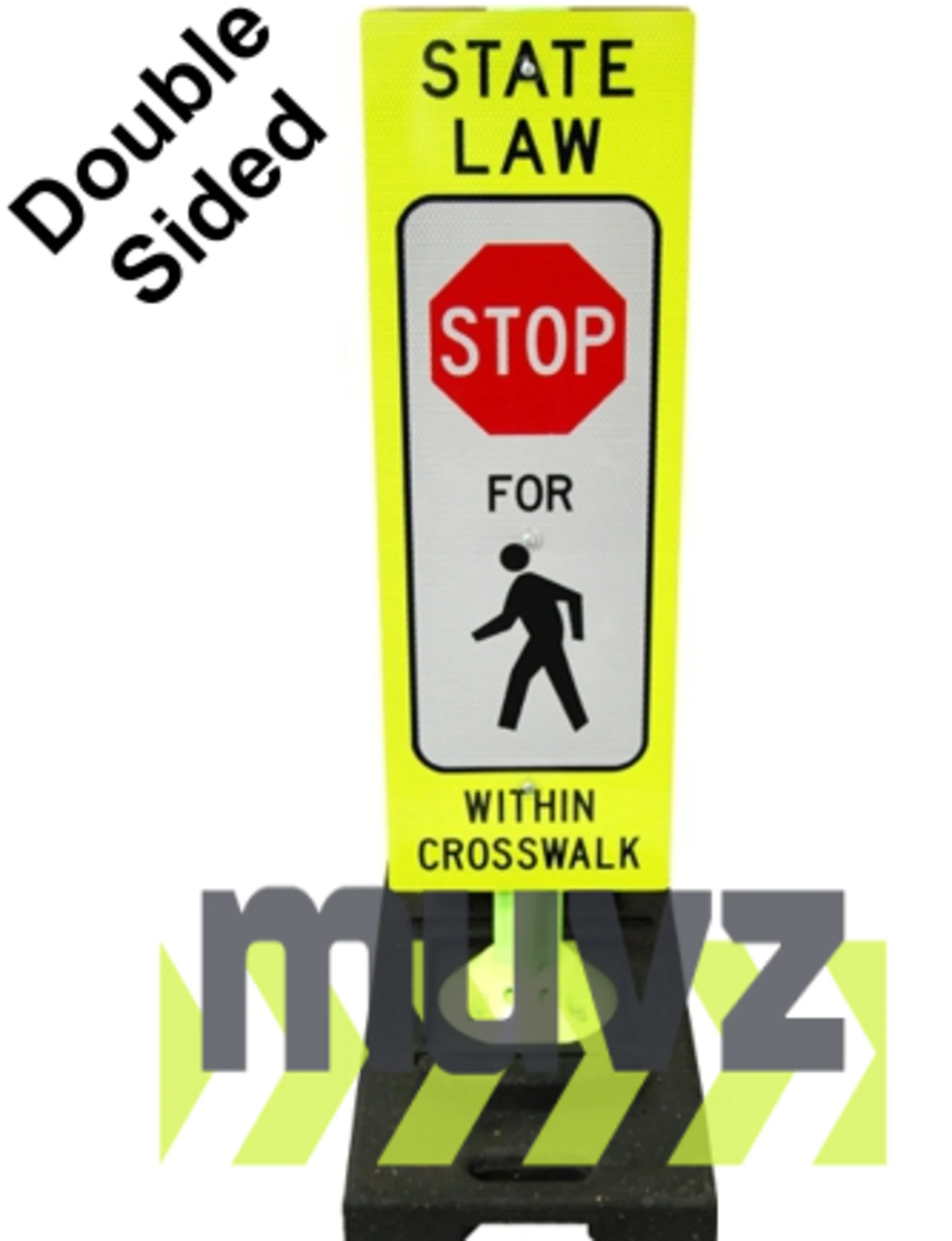 36\" x 12\" Reboundable Crosswalk Sign