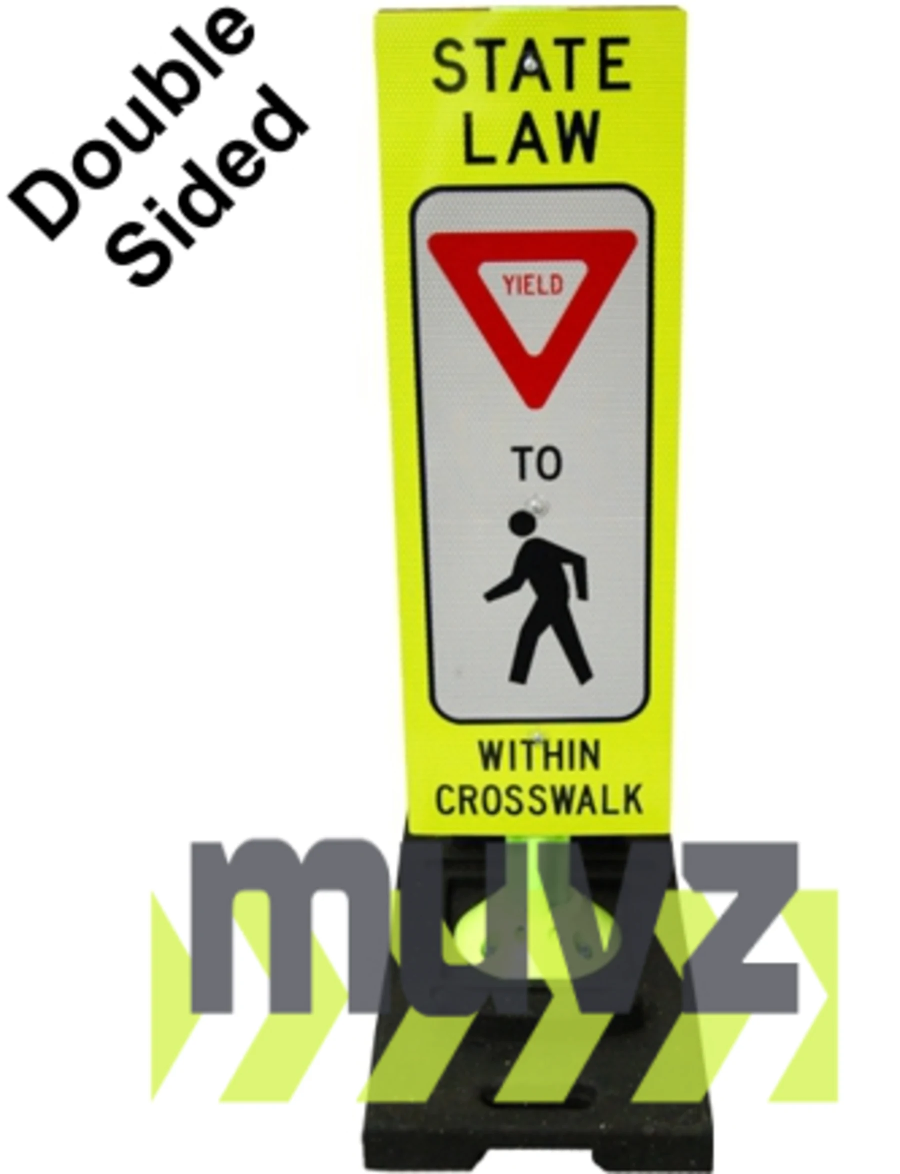 36\" x 12\" Reboundable Crosswalk Sign
