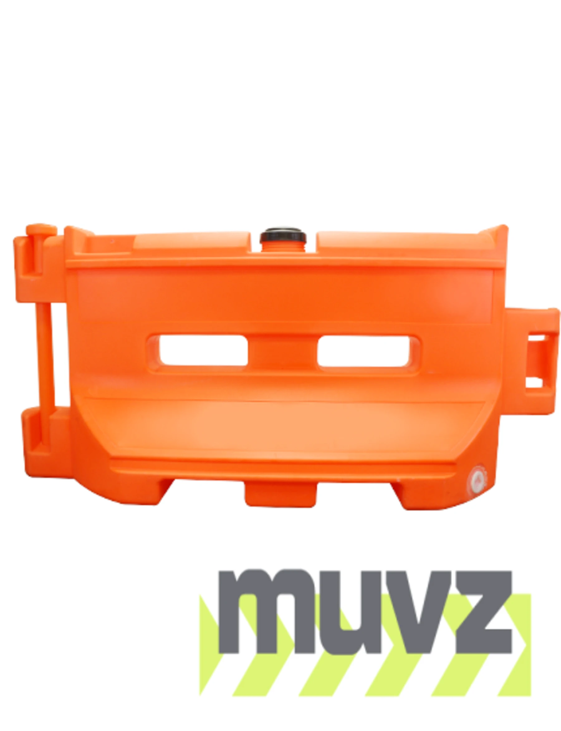 Orange 36\" x 72\" Water Fillable, Interlocking Construction Barrier