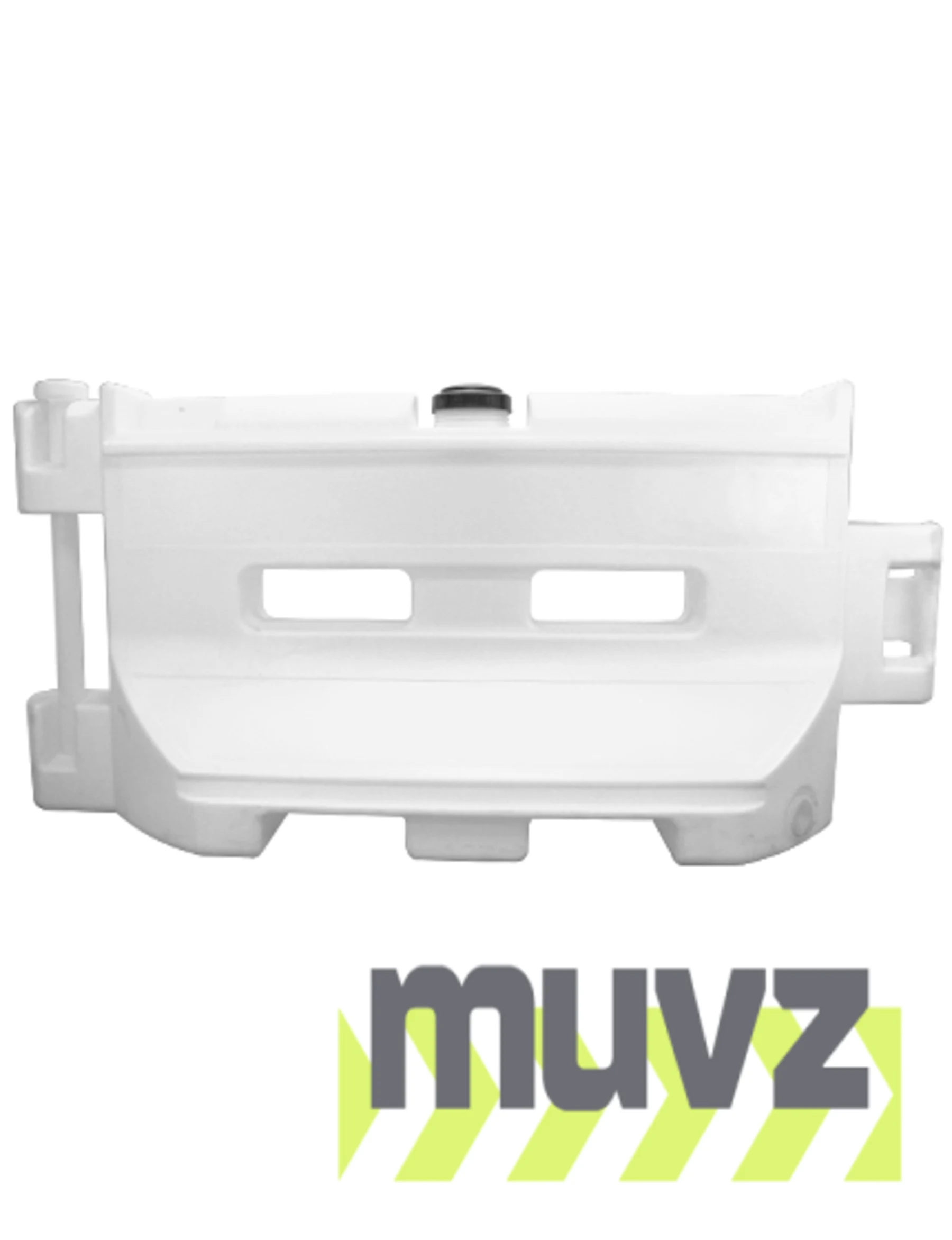 White 36\" x 72\" Water Fillable, Interlocking Construction Barrier