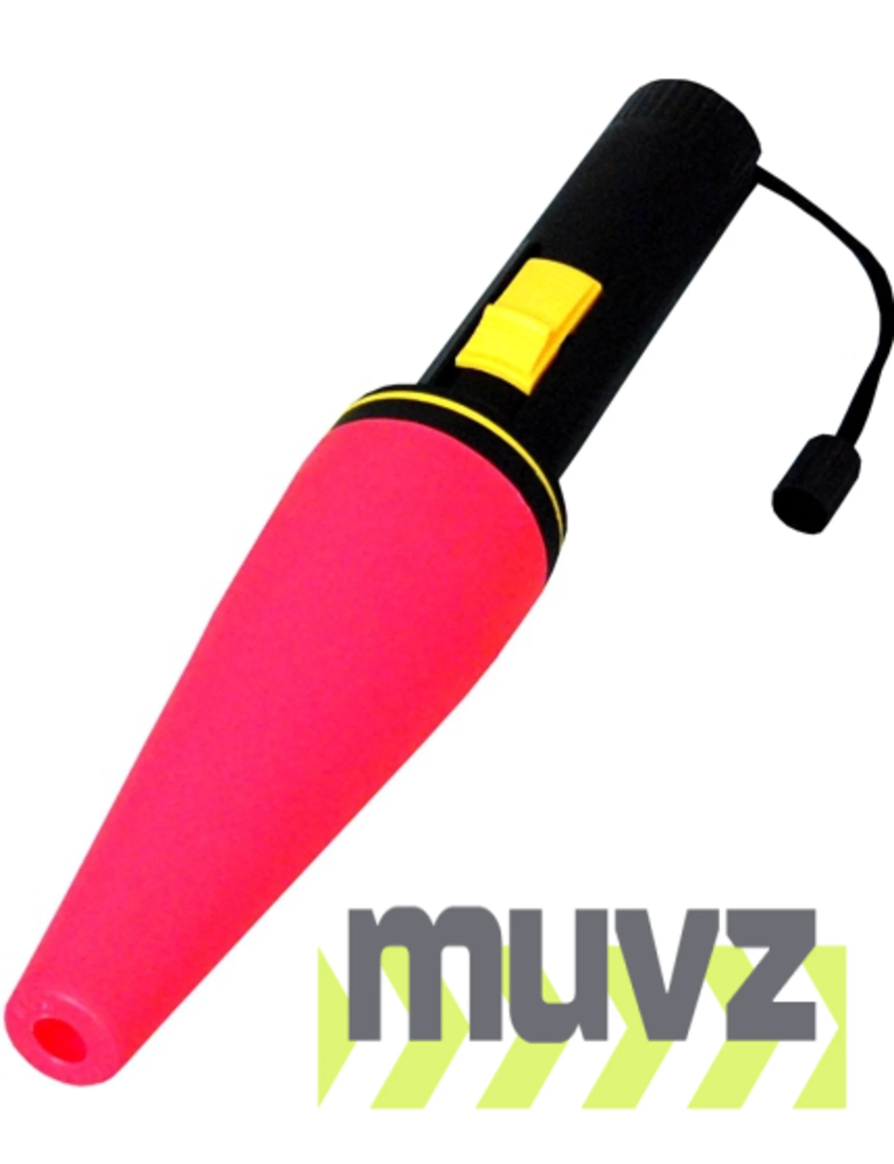7\" Long, D-Cell, Incandescent Flashlight w/7\" Red Safety Cone Traffic Wand