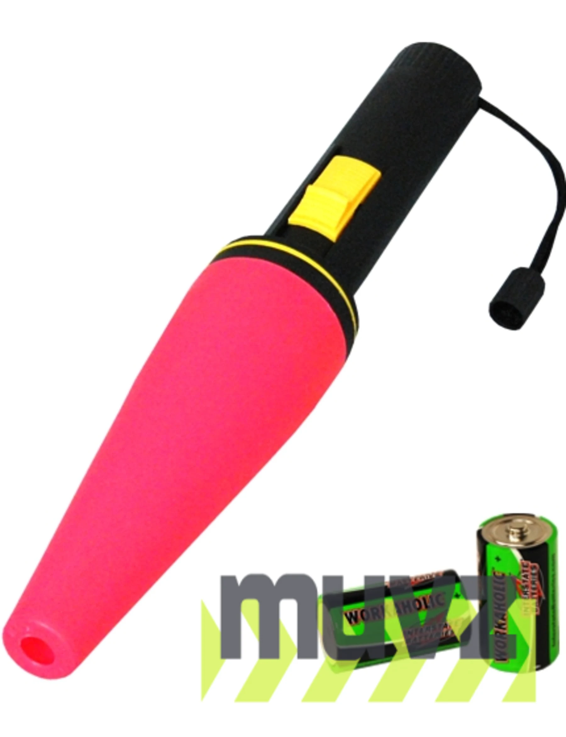Economy Wand Kit, Contains one 7\" D-Cell Flashlight w/7\" Red Safety Cone and two D-Cell Batteries