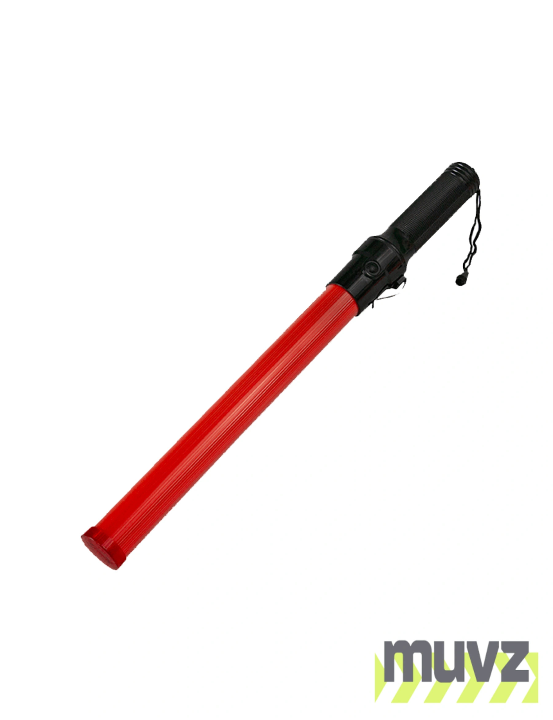 21\" Red Traffic Safety Baton With Hi Vis LED Lights