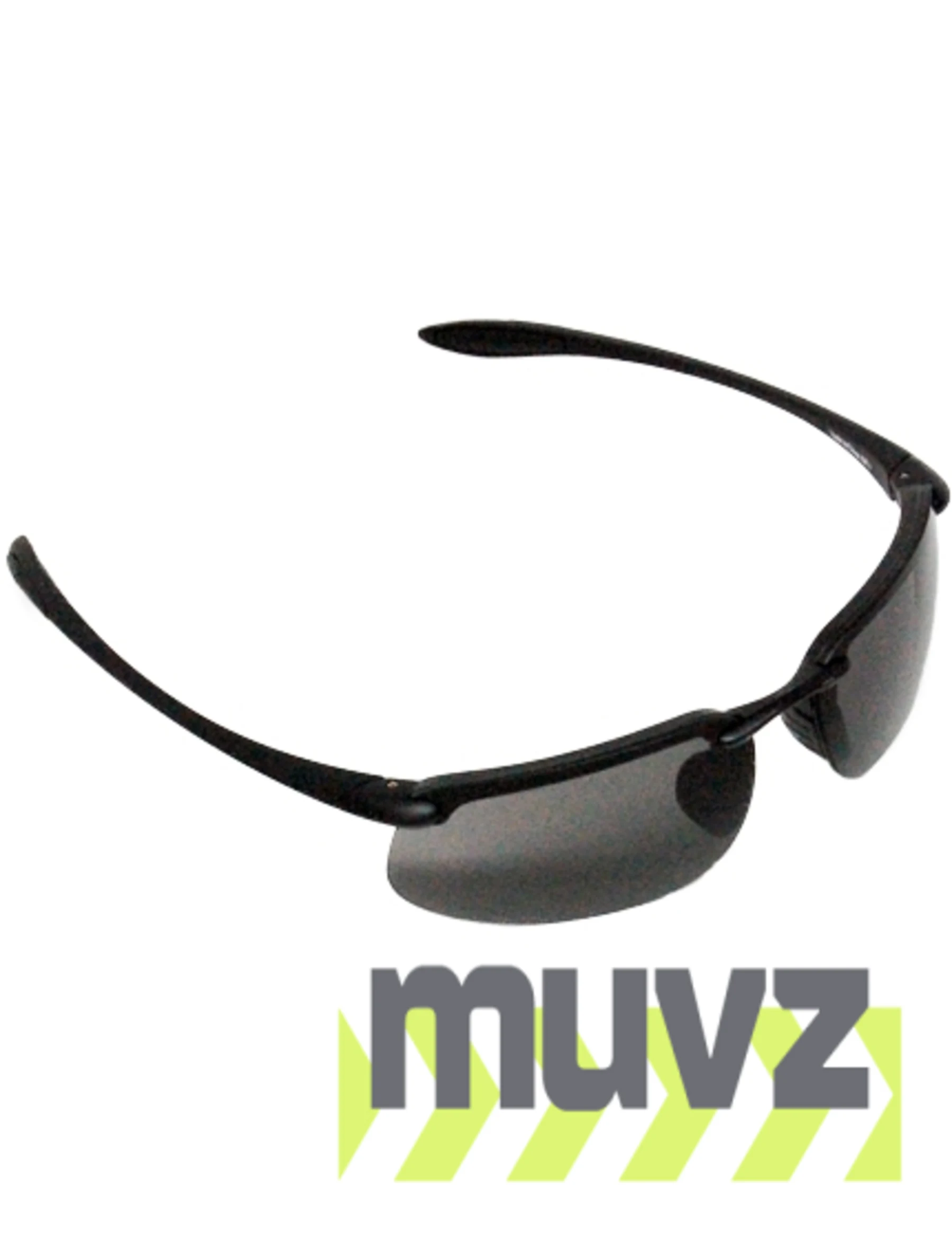 Z87+ Safety Sunglasses (rectangular lens, matte-black frame, neutral gray anti-fog lens)