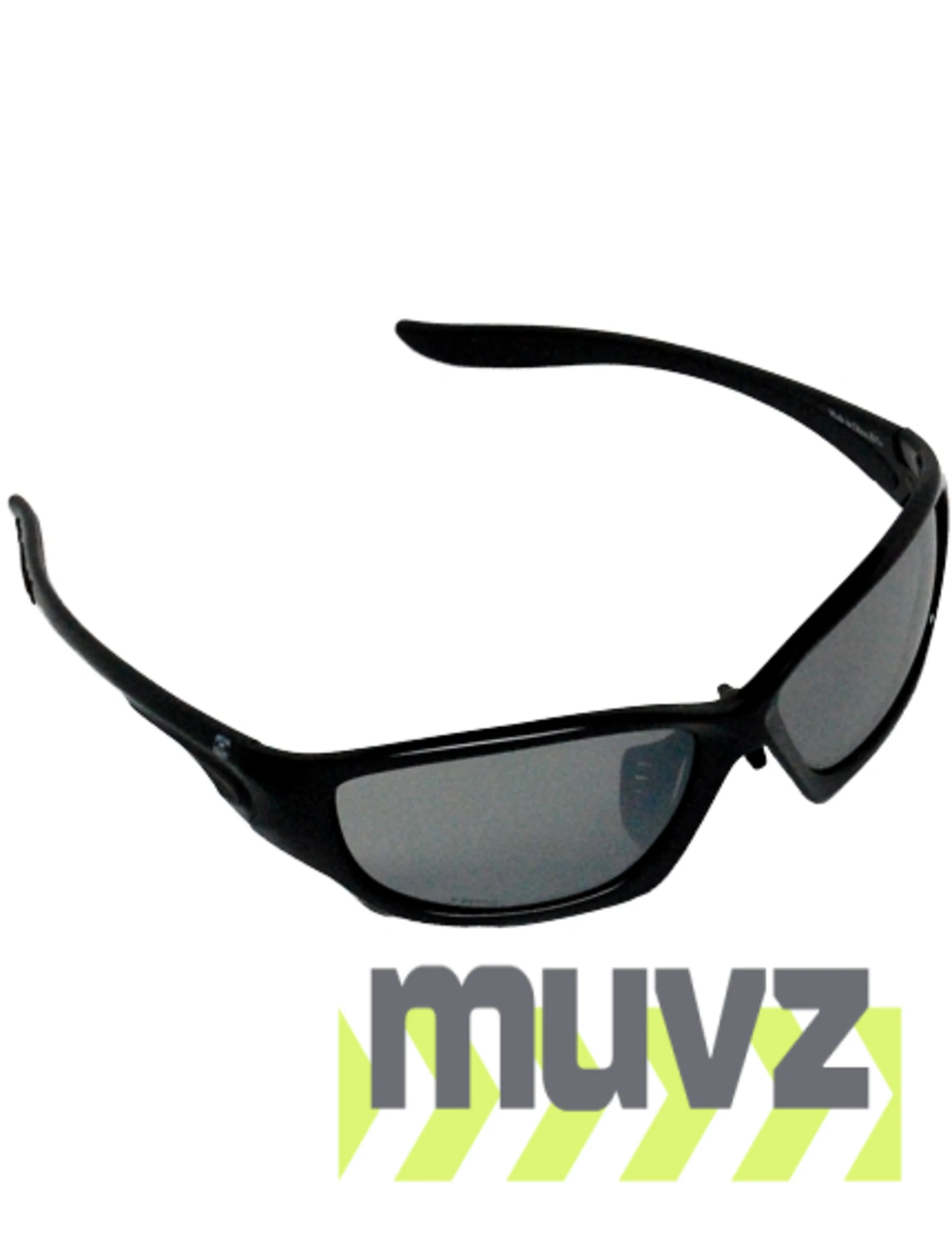 Z87+ Safety Sunglasses (full frame contemporary, gloss-black frame, silver mirror anti-fog lens)