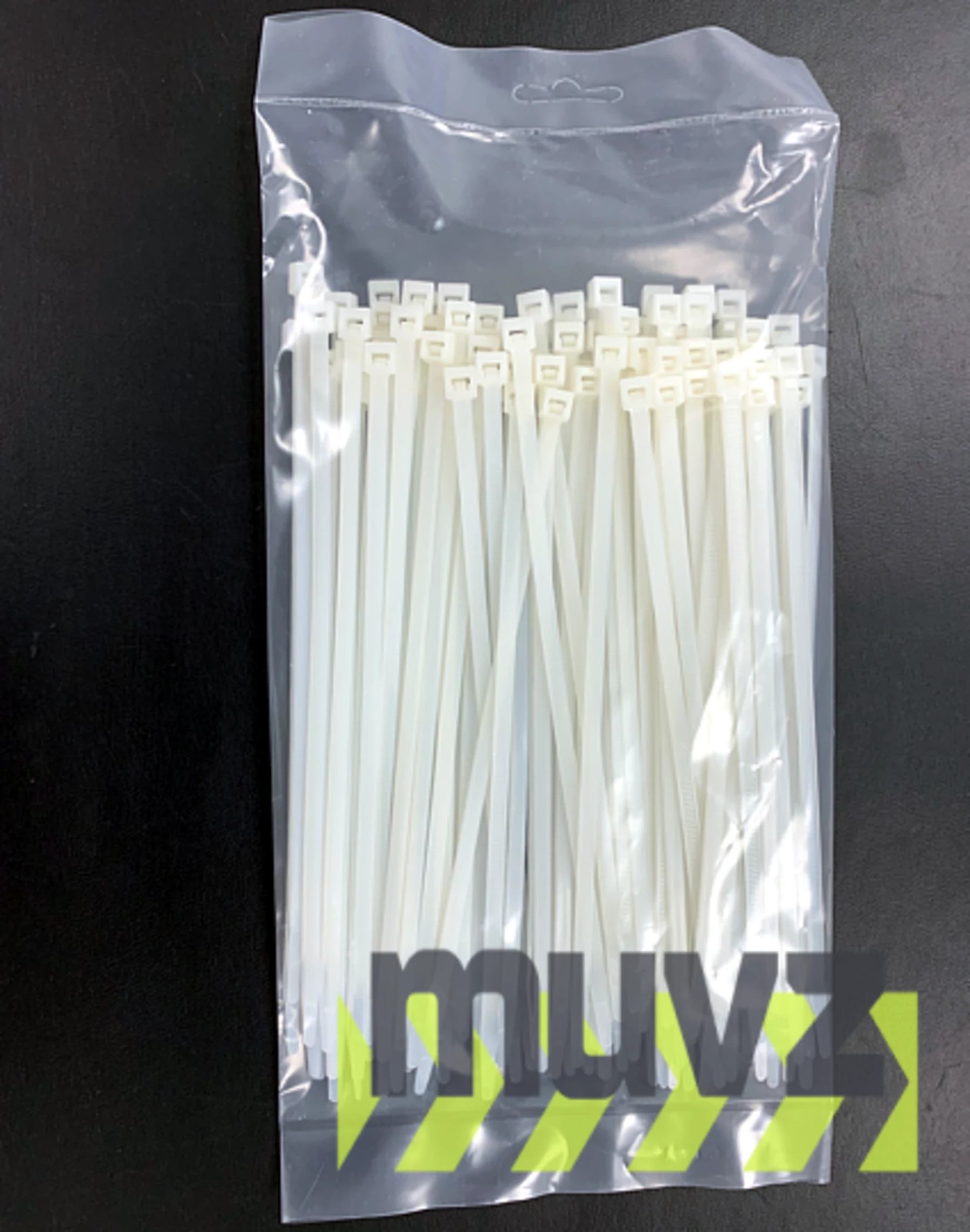 Bag of 100, 7\" Long, Natural White, Zip Ties
