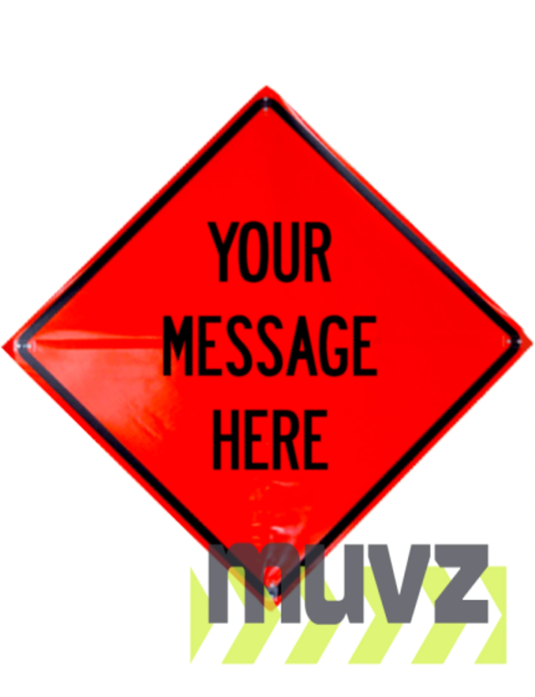 36\", Heavy Duty, Non-Reflective, Custom Roll Up Sign