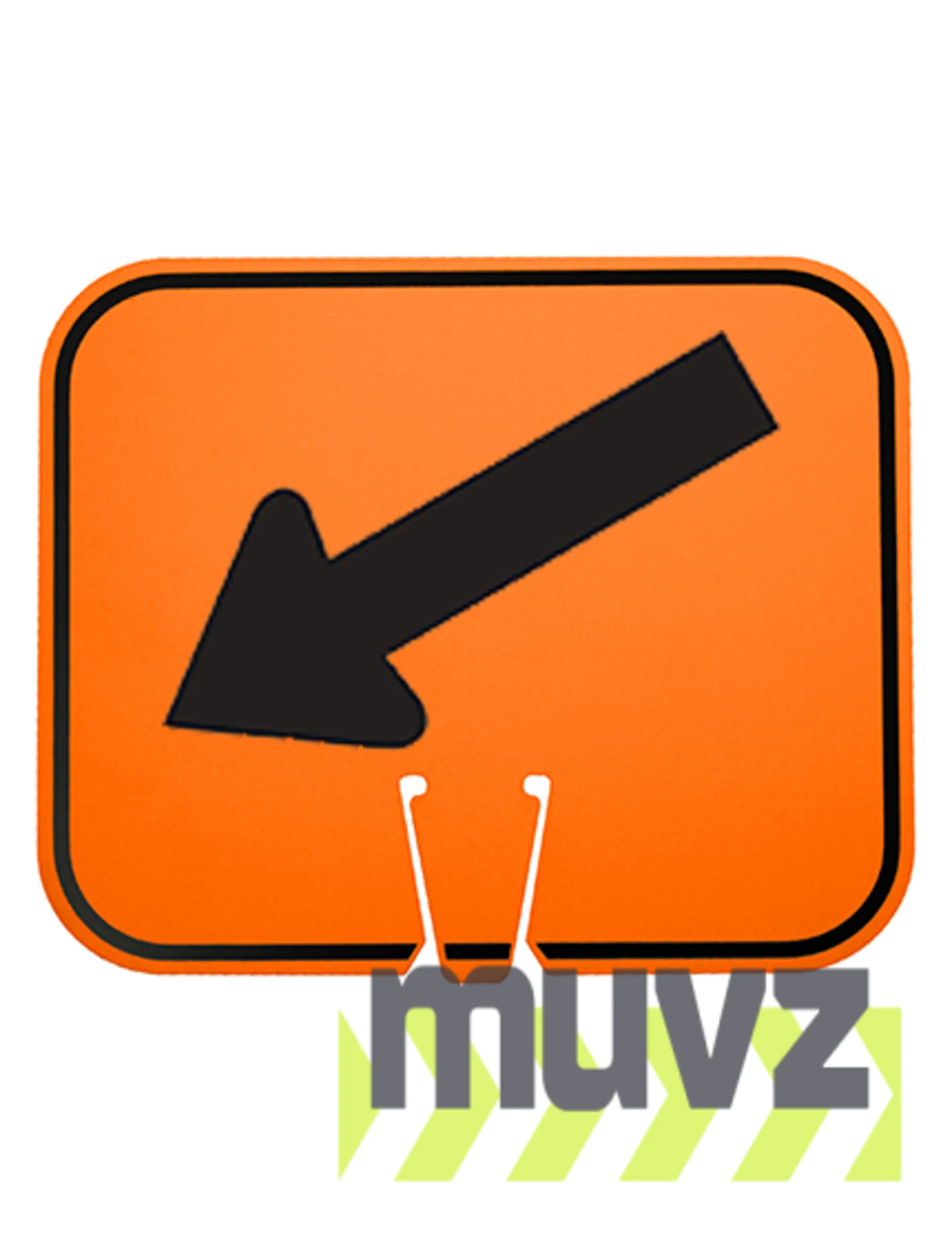 Horizontal, Reflective, Clip-On-Sign