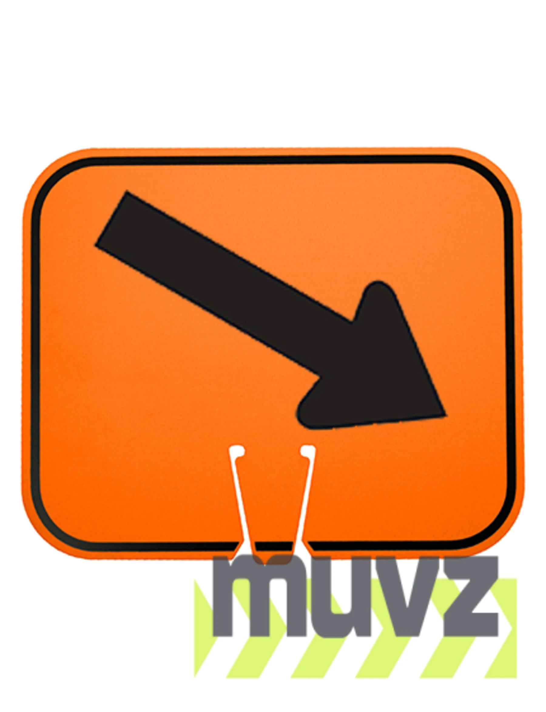 Horizontal, Reflective, Clip-On-Sign