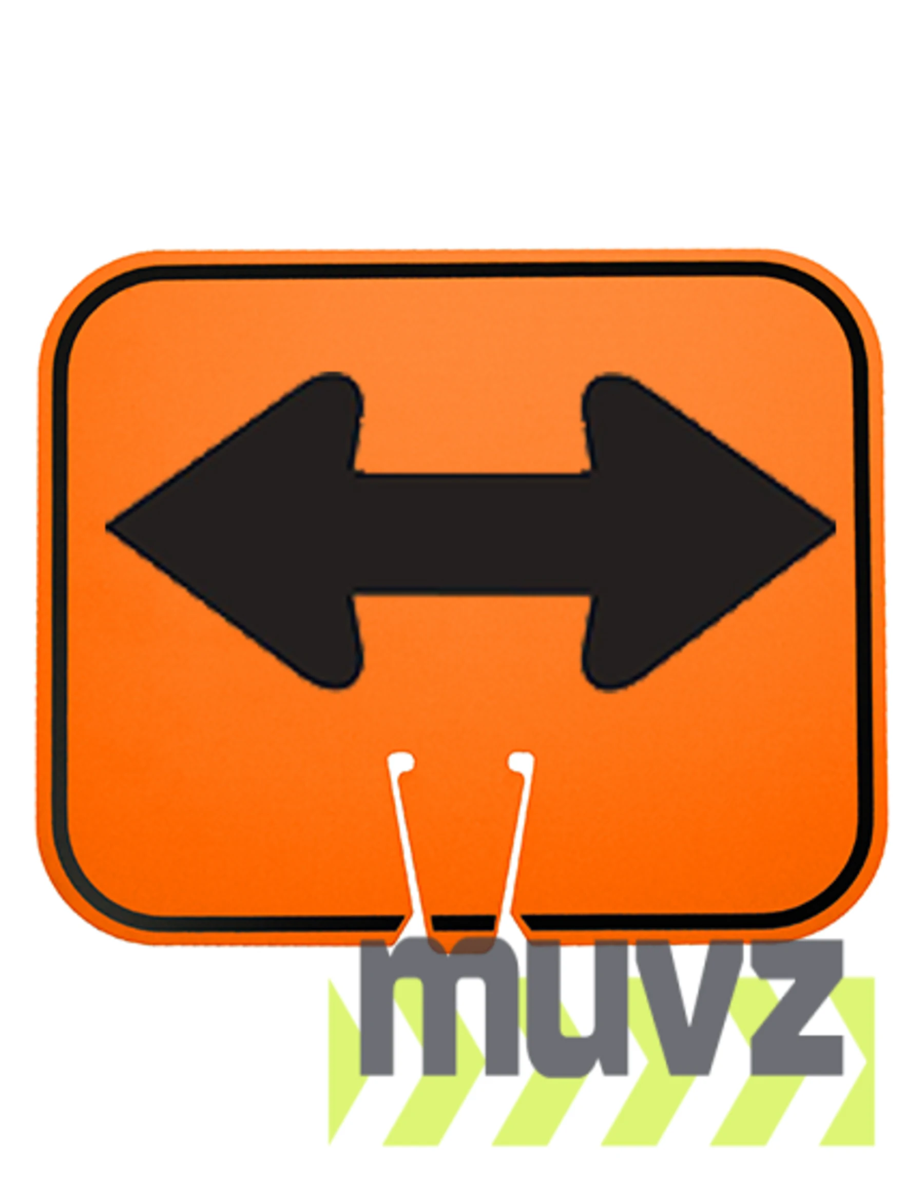 Horizontal, Reflective, Clip-On-Sign