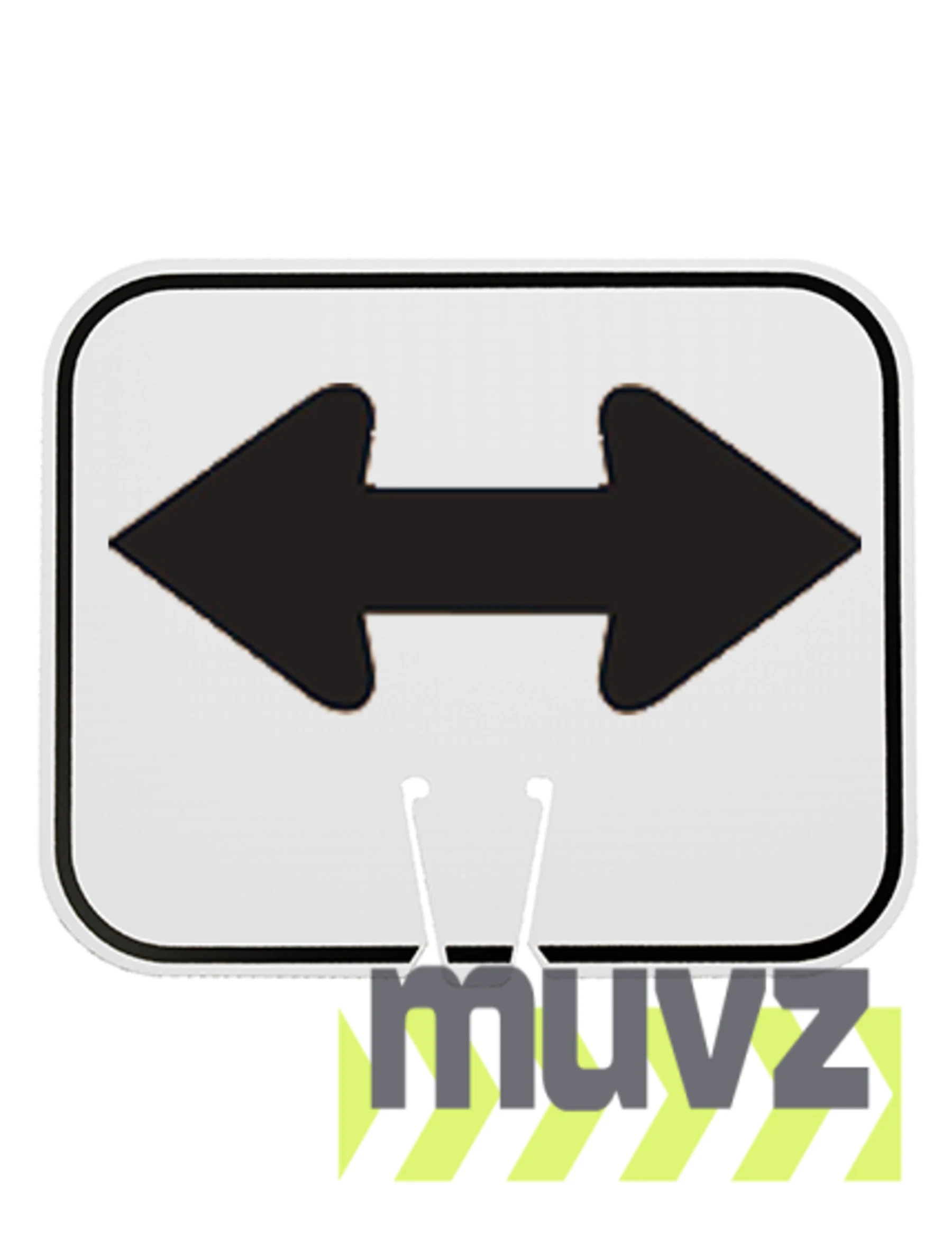 Horizontal, Non-Reflective, Clip-On-Sign