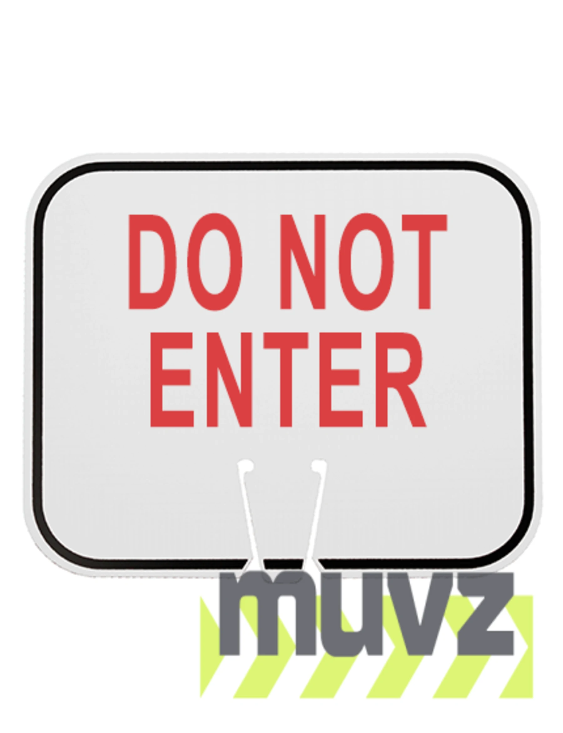 Horizontal, Non-Reflective, Clip-On-Sign