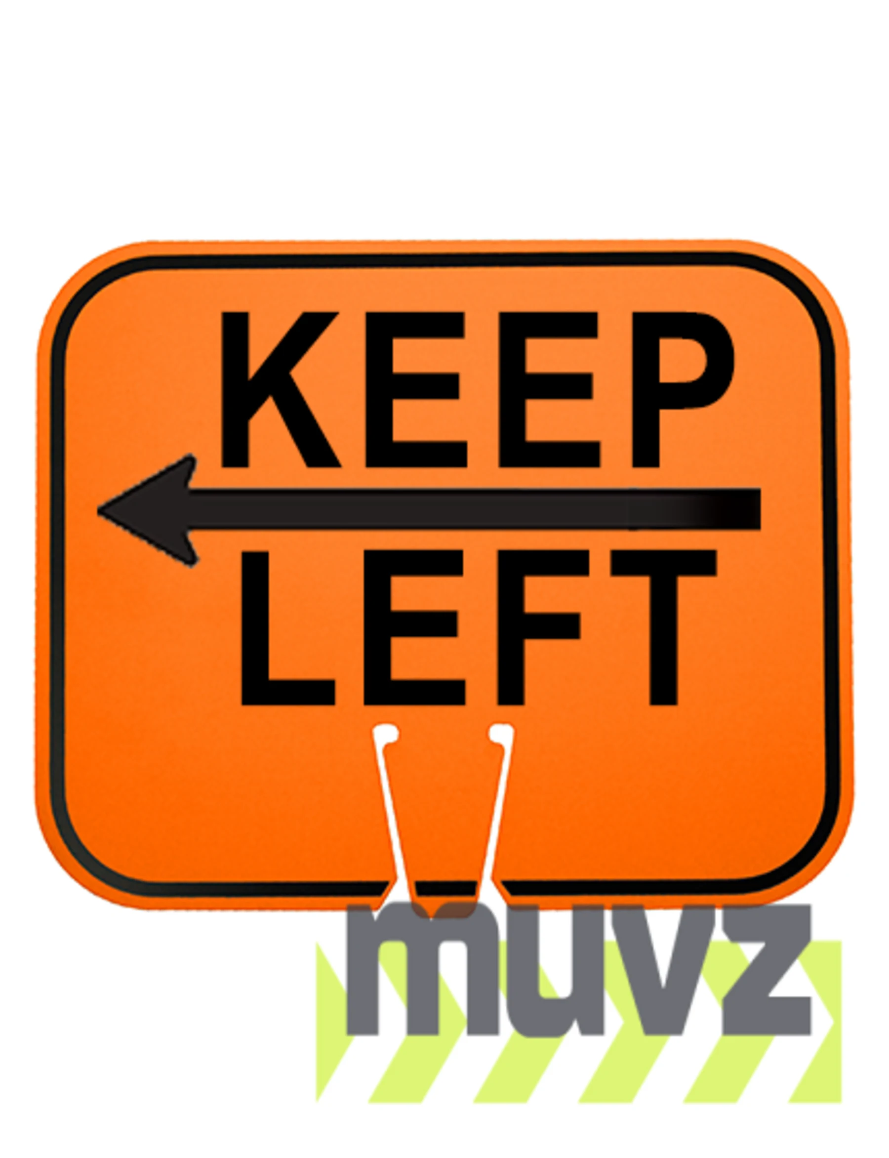Horizontal, Non-Reflective, Clip-On-Sign