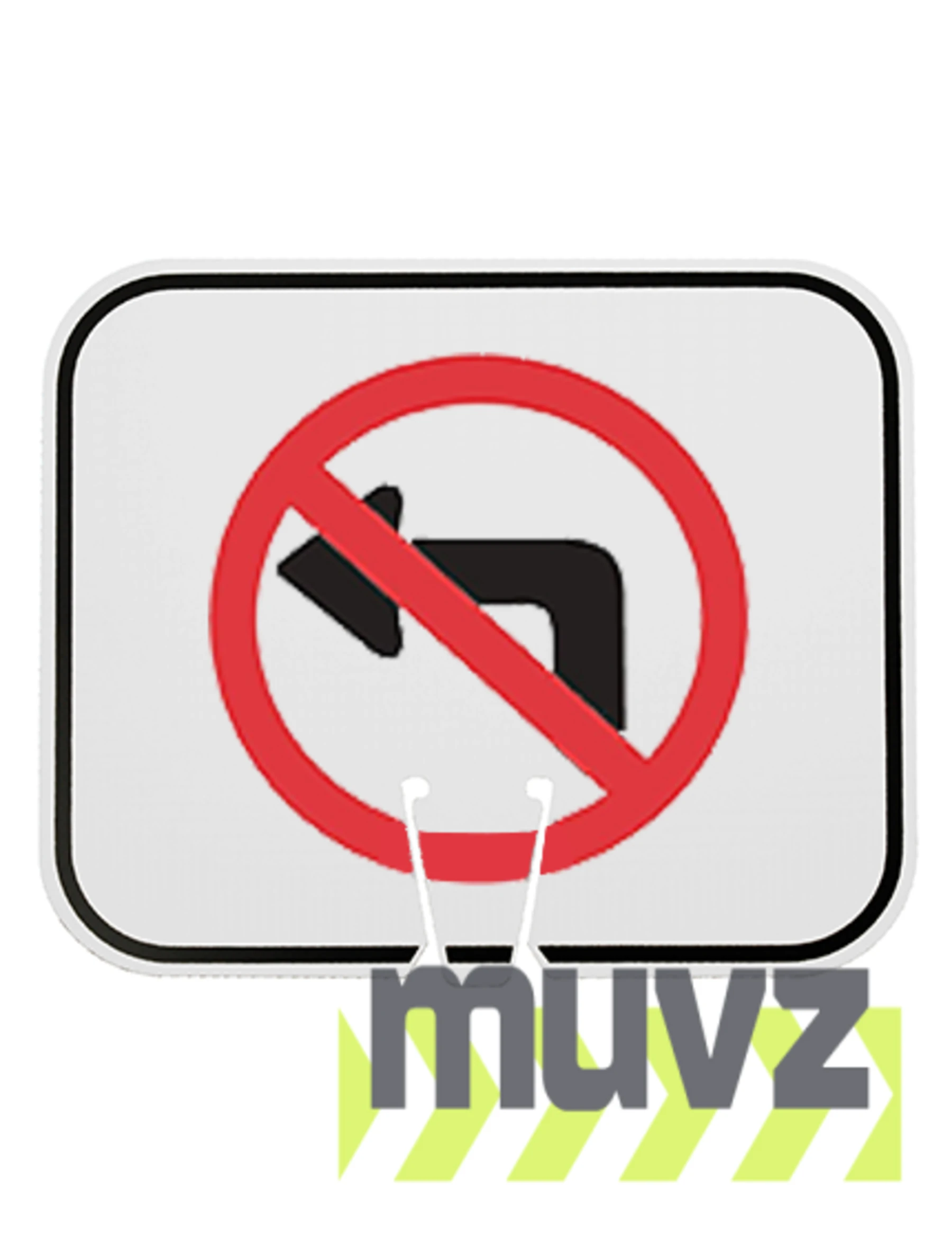 Horizontal, Non-Reflective, Clip-On-Sign