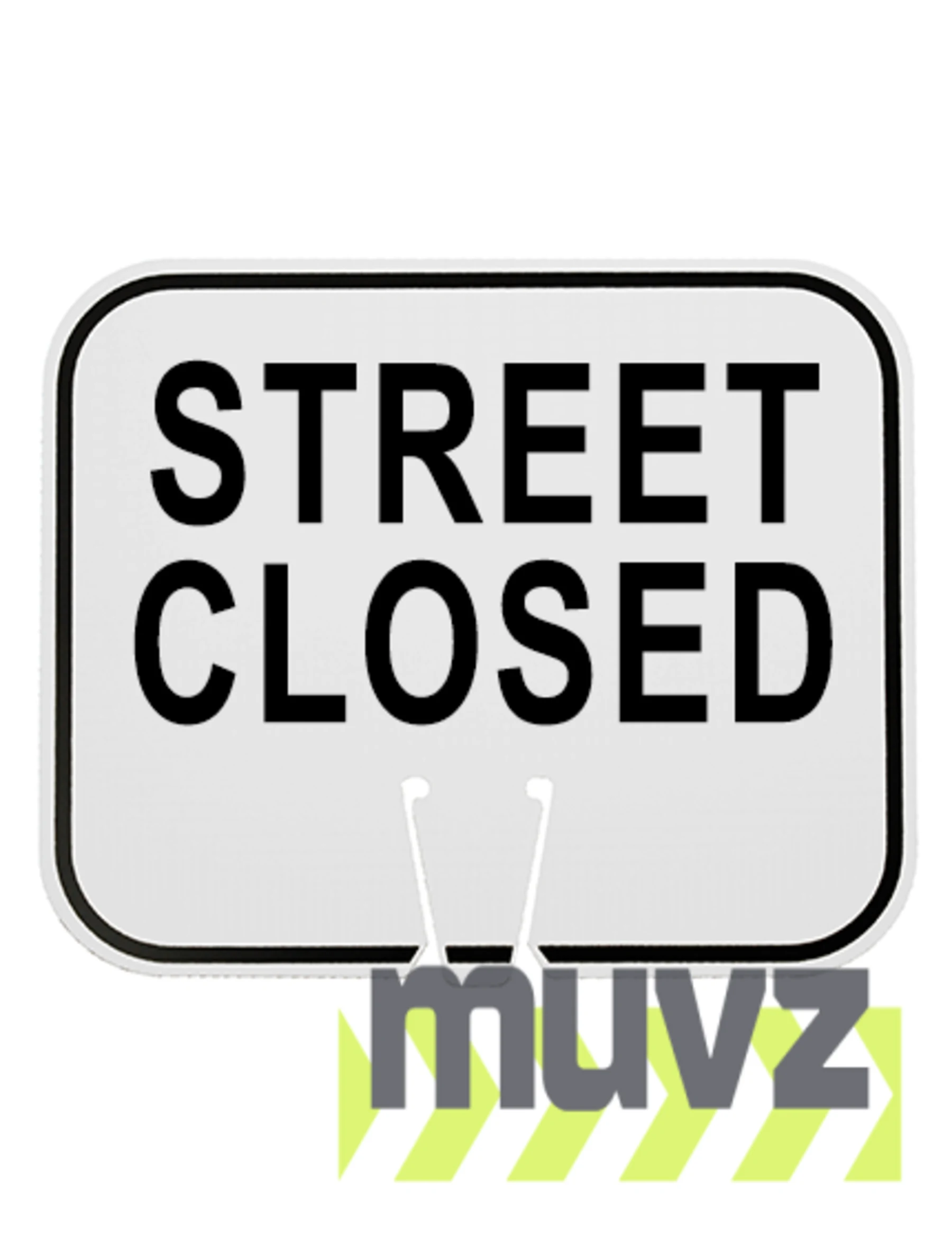 Horizontal, Reflective, Clip-On-Sign