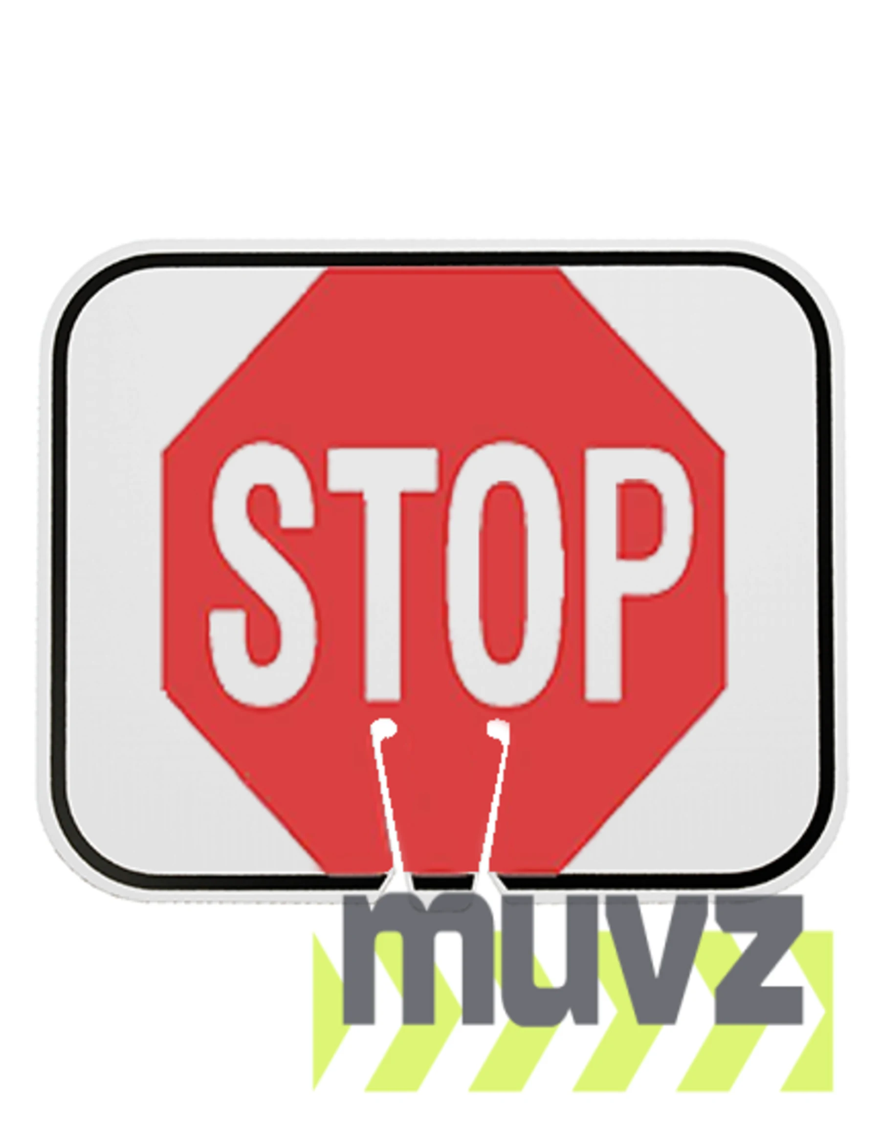 Horizontal, Reflective, Clip-On-Sign