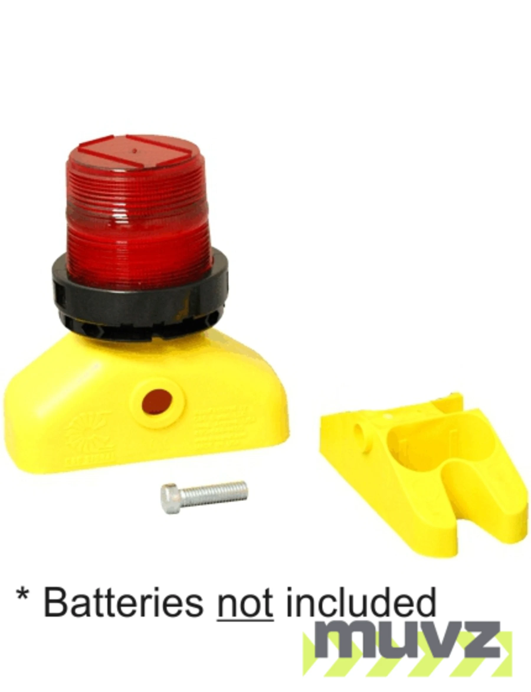 3 Volt, LED, D-Cell, Airport Barricade Light with Photo-Cell, Red 360 degree lens