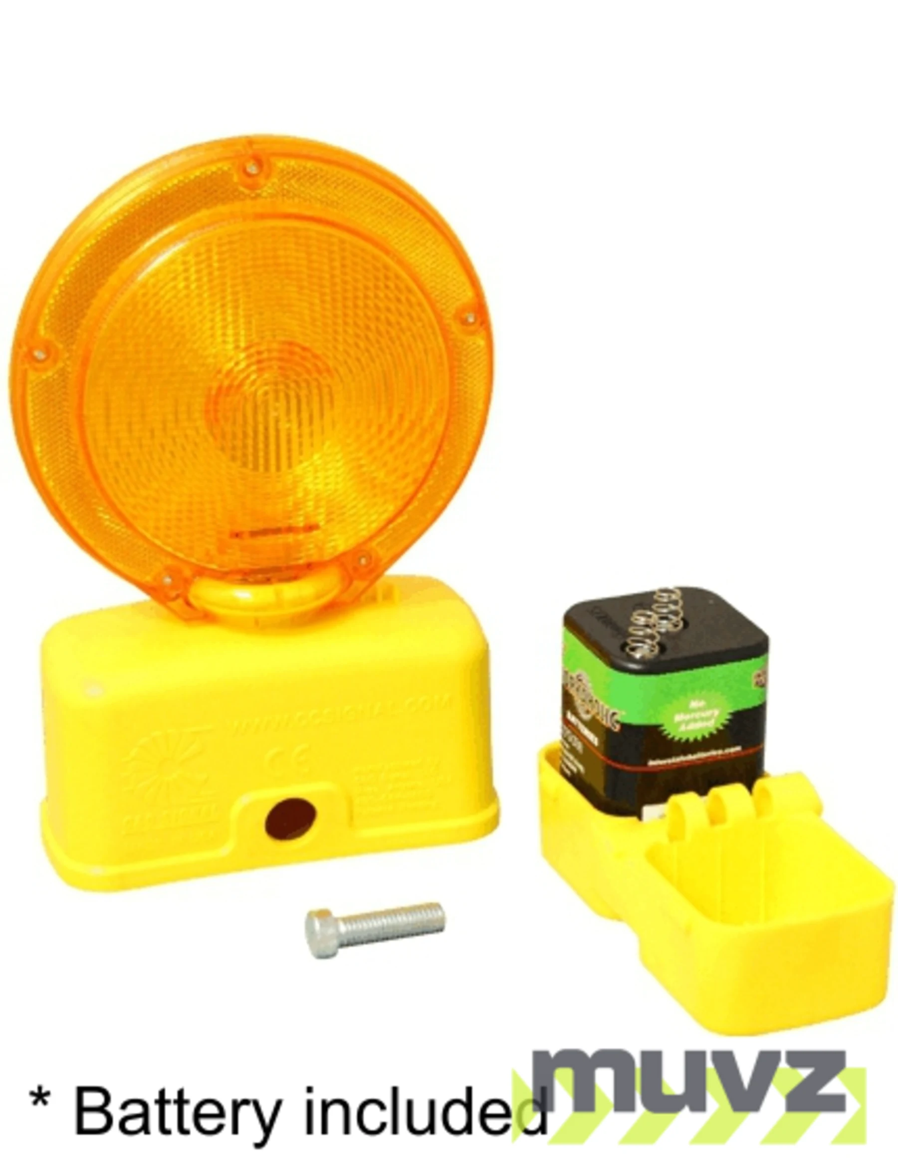 6-Volt LED Barricade Flasher with One (1) Lantern Battery