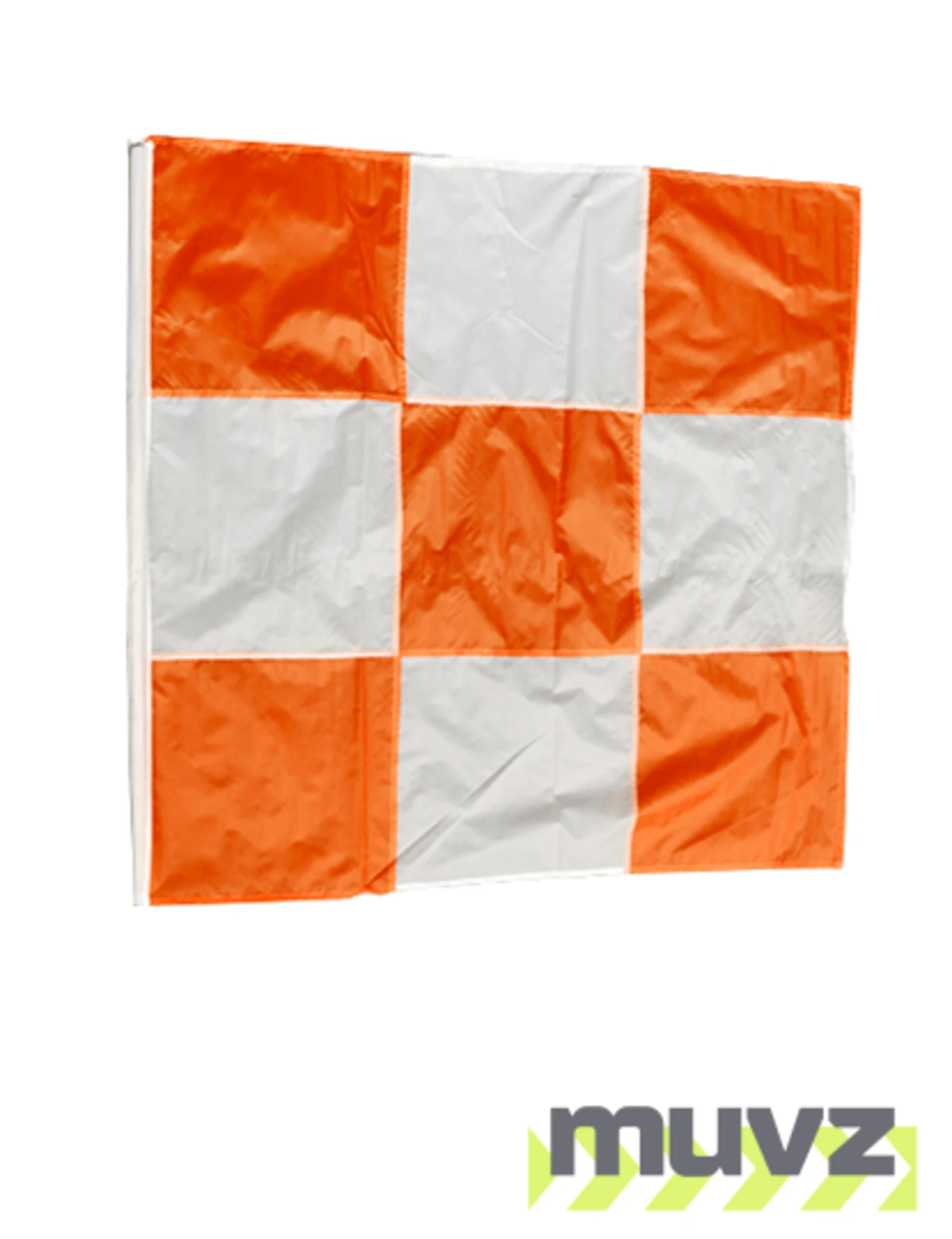 36\" Orange \u0026 White Checkered Airport Flag (No Handle)