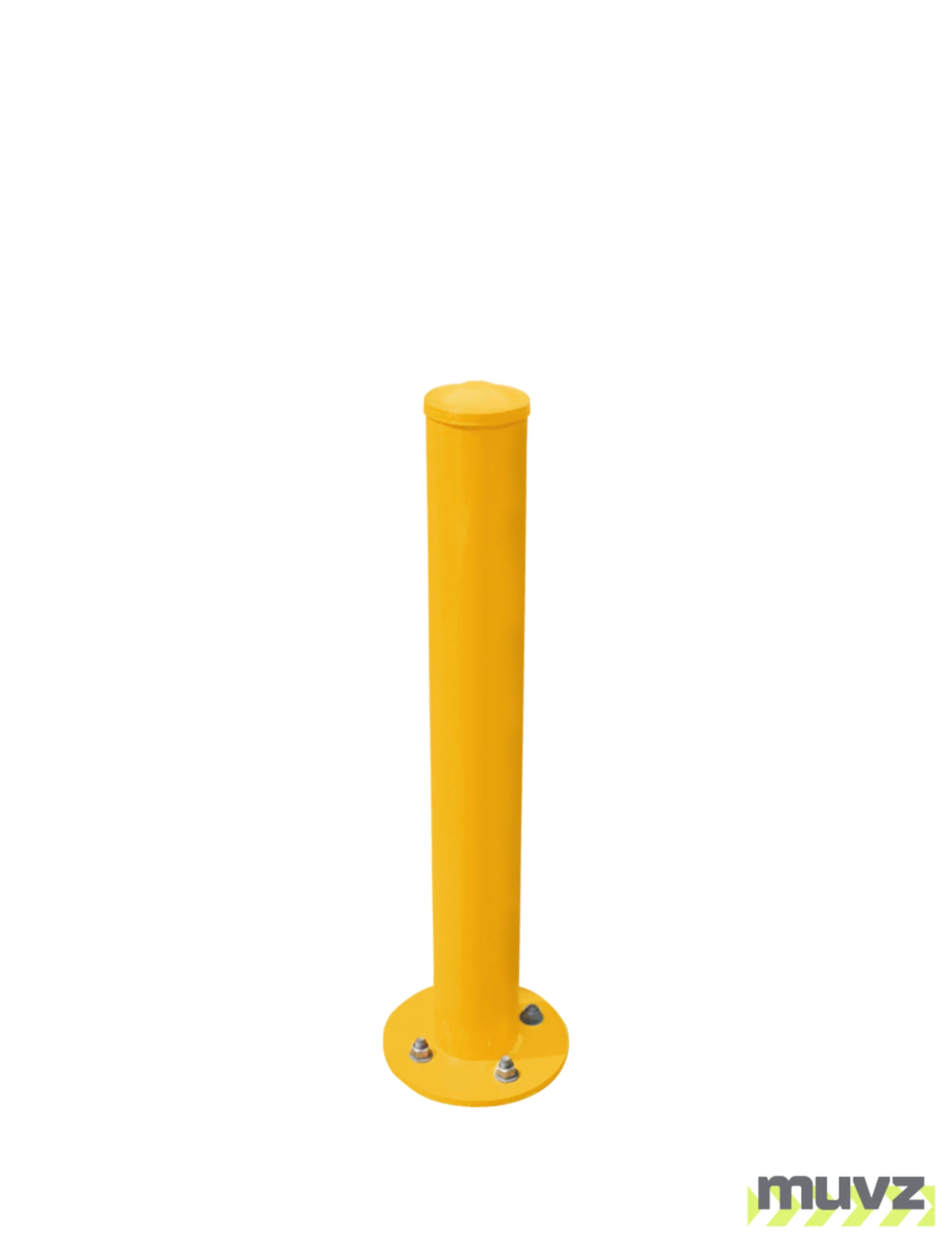 Round Mounting Base, Plain Steel w/Yellow Powder Coating