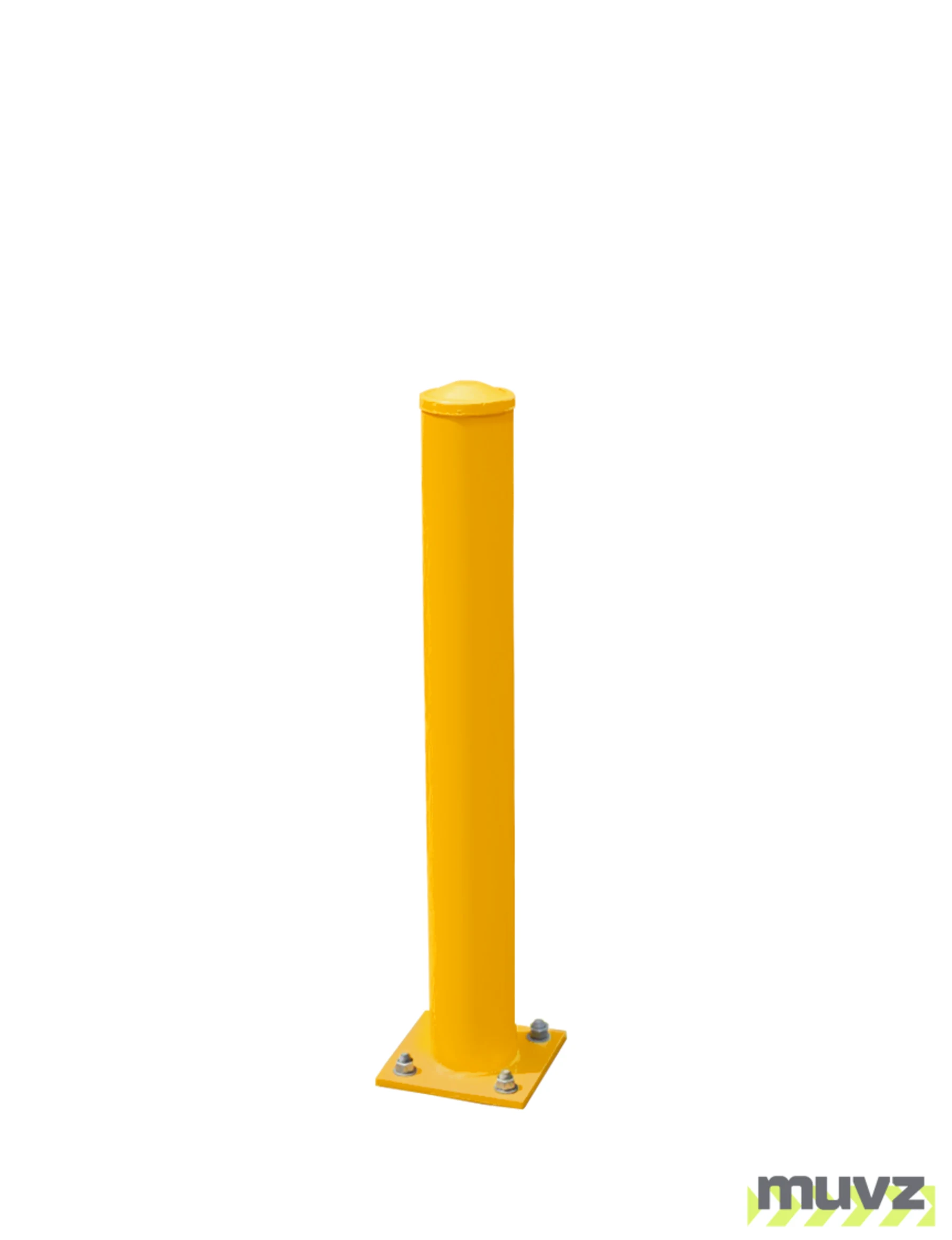 Square Mounting Base, Plain Steel w/Yellow Powder Coating