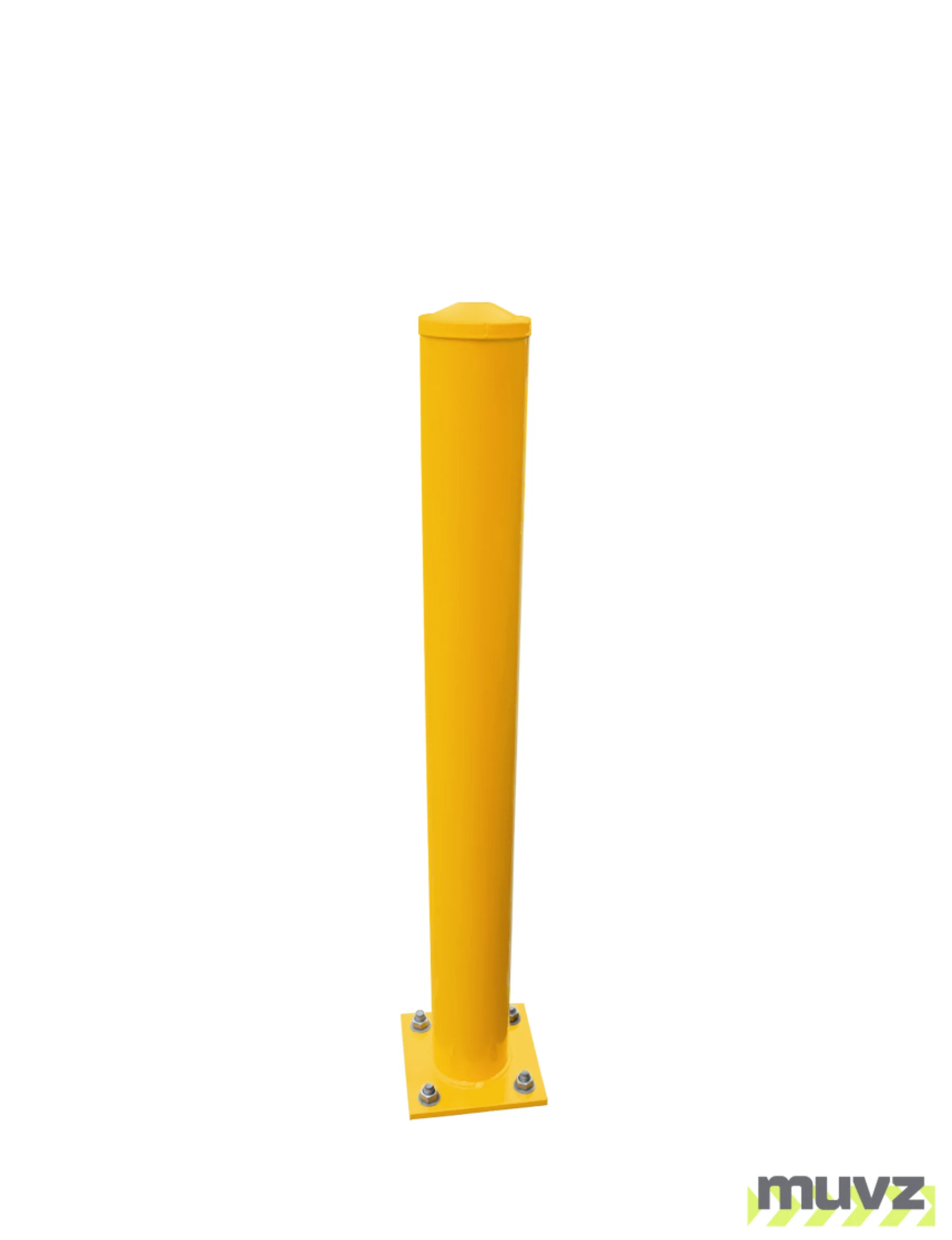Square Mounting Base, Plain Steel w/Yellow Powder Coating