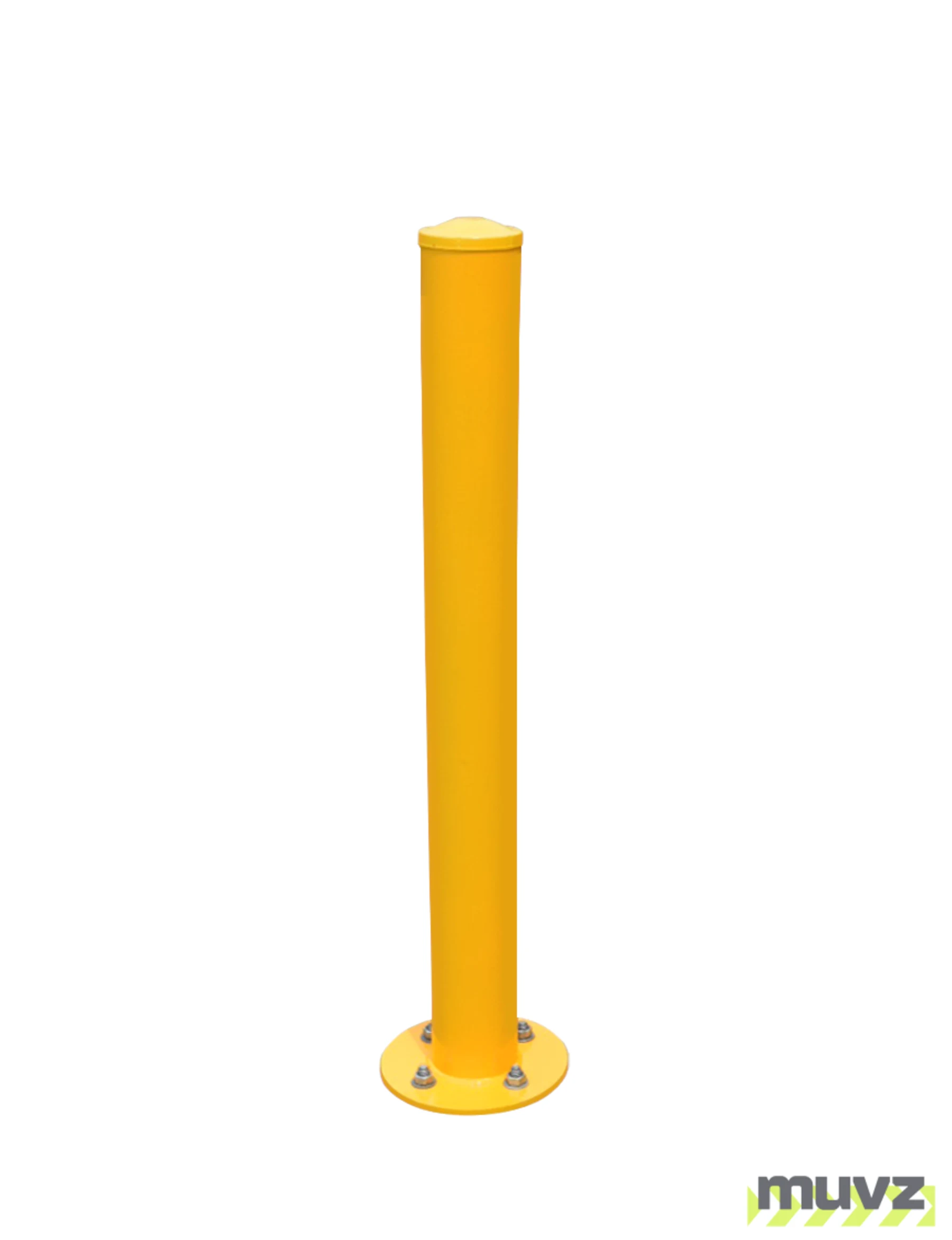 Round Mounting Base, Plain Steel w/Yellow Powder Coating