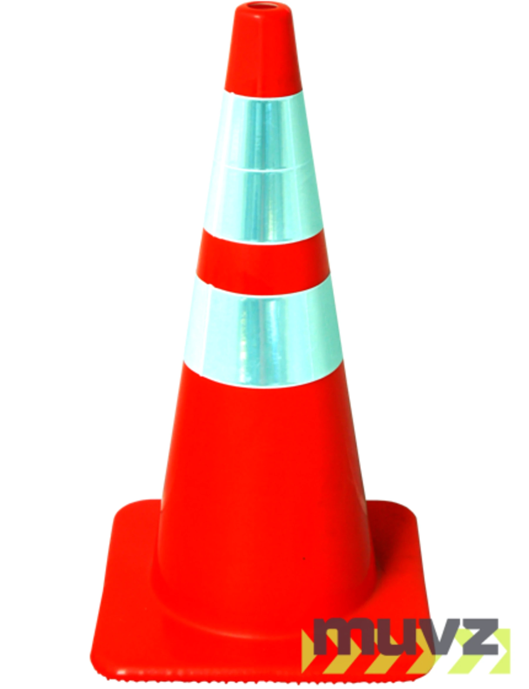 Orange, 28\", 7.0 Lb., Flow Molded Traffic Cone w/6\" \u0026 4\" Reflective Collars