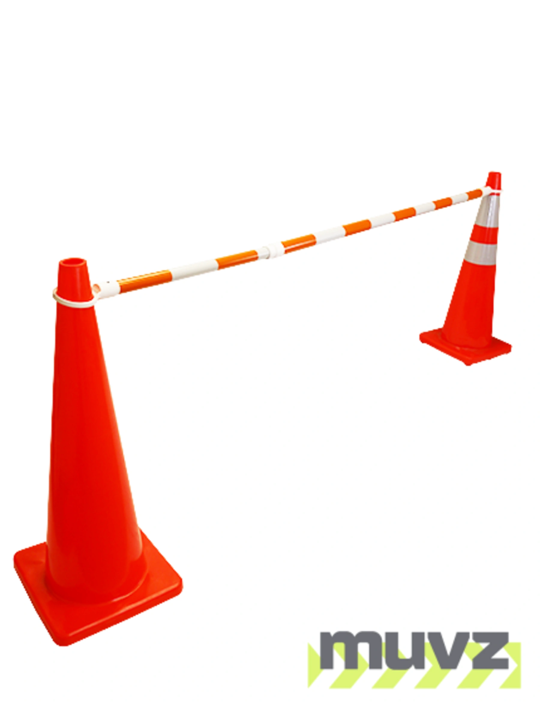 6\u0027 - 10\u0027, \u0027Economy Workzone\u0027, Orange \u0026 White Reflective Cone Bar