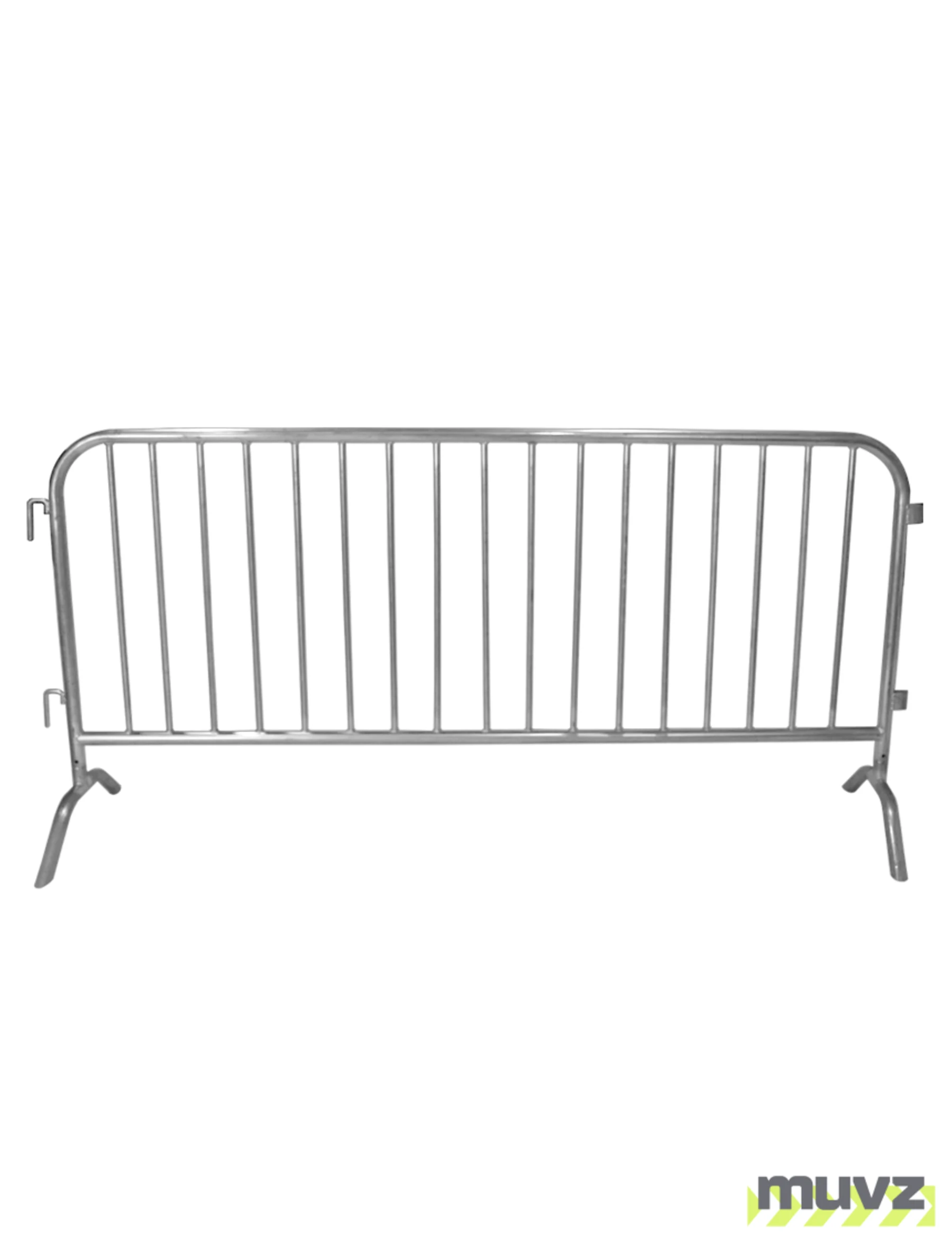 7\u0027 (84\") Long x 42\" Tall, Galvanized Steel Crowd Control Barricade with Bridge Feet