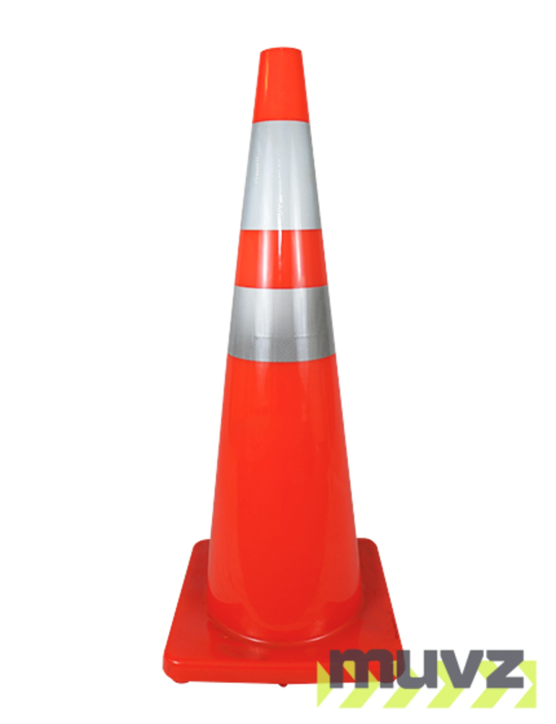 Solid Orange, 36\", 9 Lb., Economy Cone w/6\" \u0026 4\" Reflective Collars