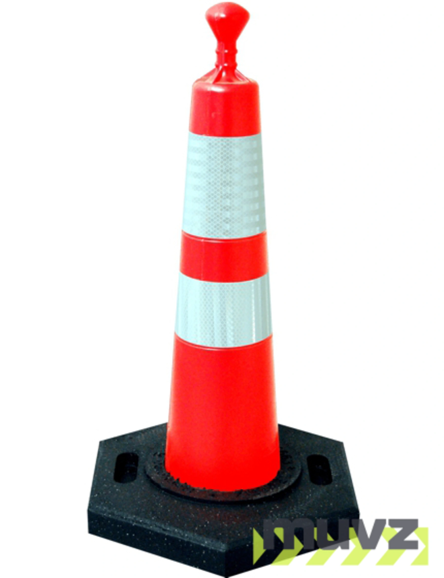 28\" Grabber Cone with 6\" \u0026 4\" Reflective Collars \u0026 10 Lb. Base