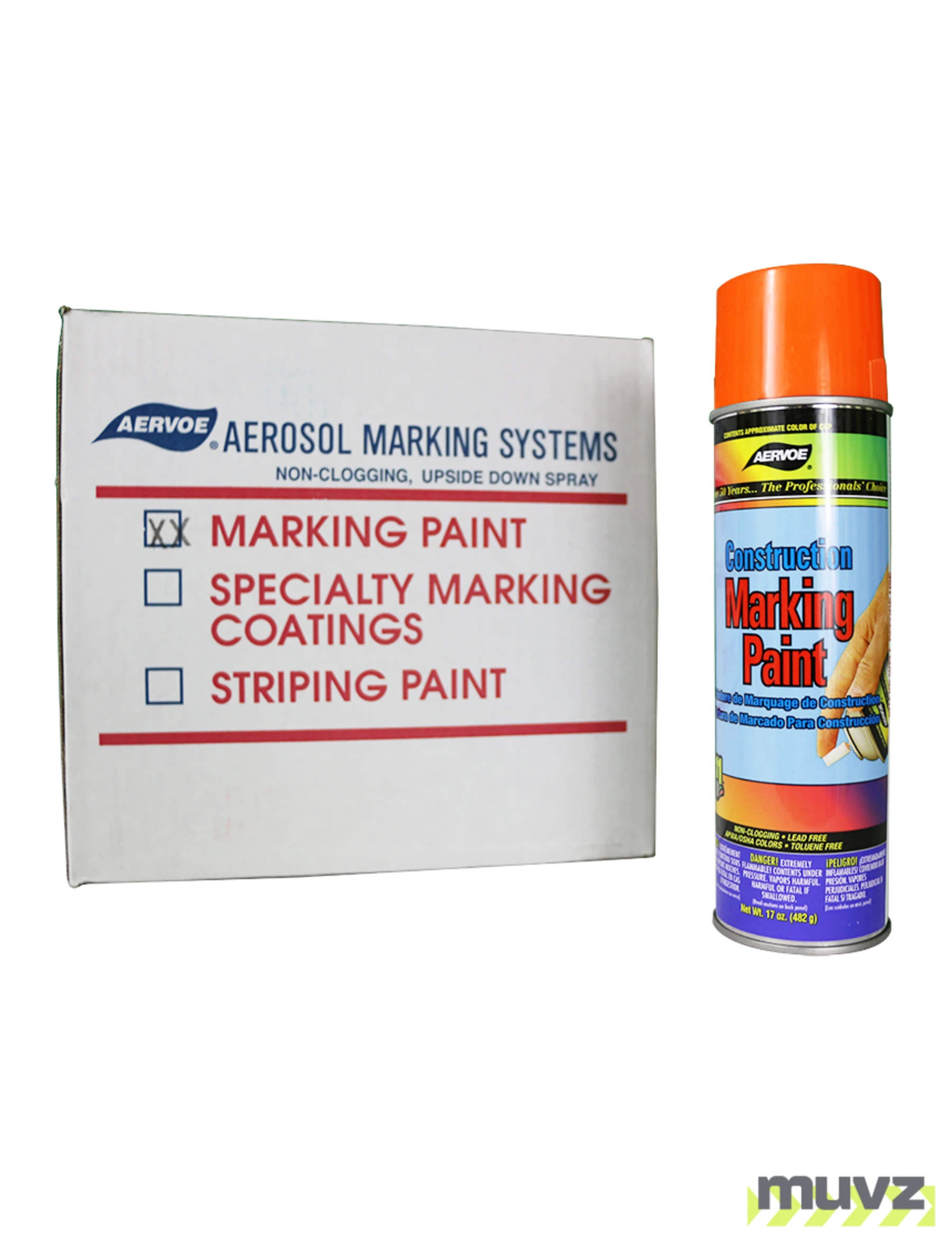 Orange Construction Marking Paint (Case of 12)