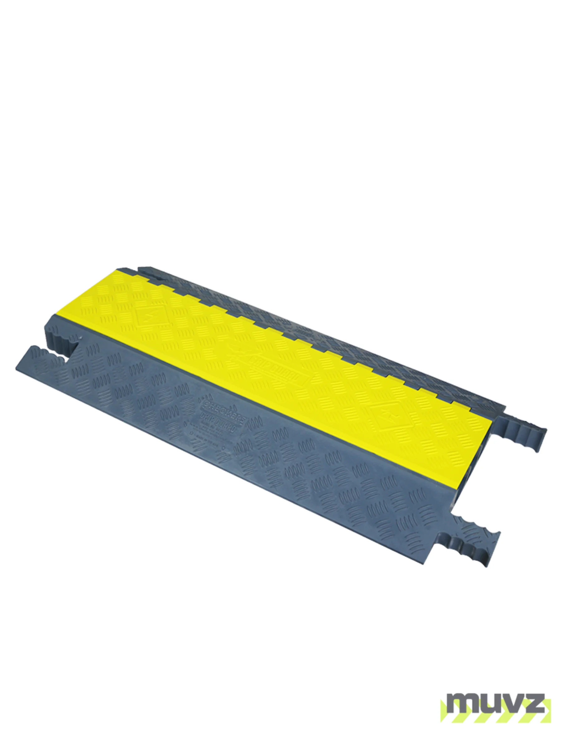 Grip Guard® 18\" Yellow\u0026Gray,Lightweight,Three (3) Channel Cable Protector (up to 2.25\" OD Cables)