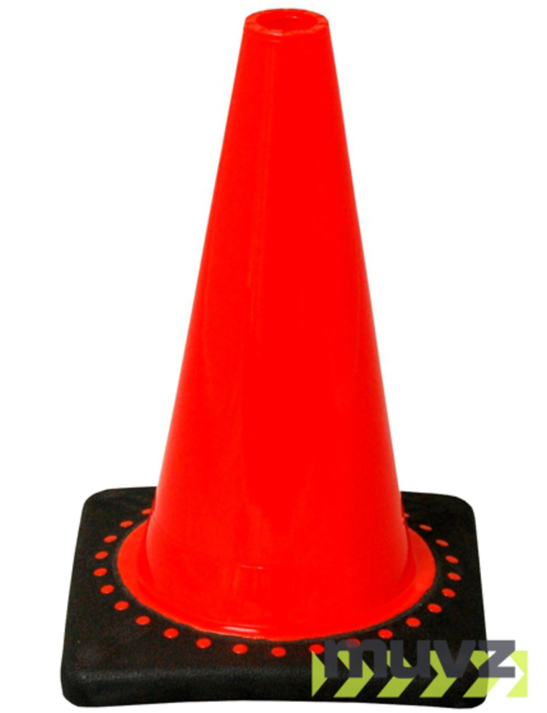 Orange 12\" Black Base Cone