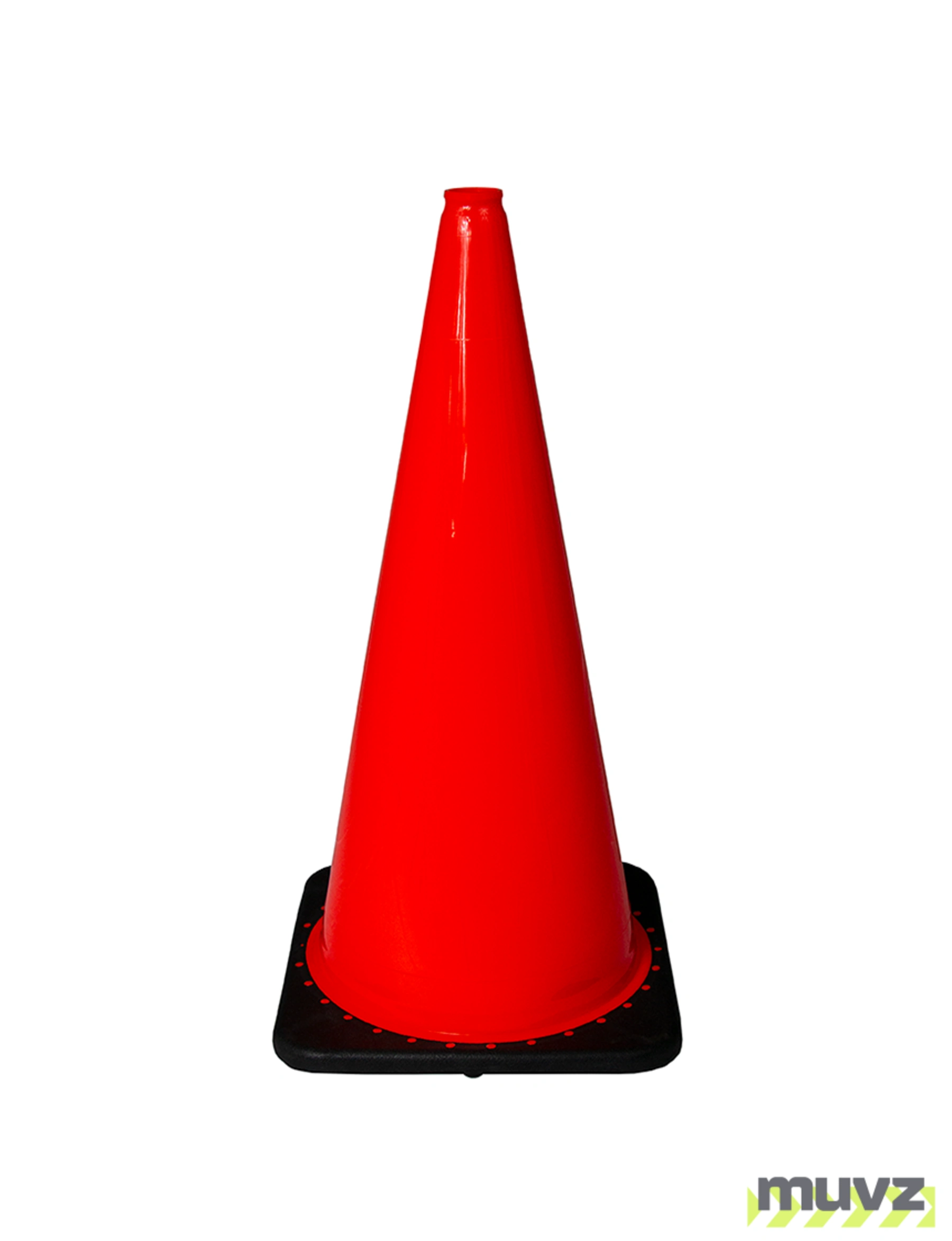 Orange 28\" 5.5 Lb. Black Base Cone